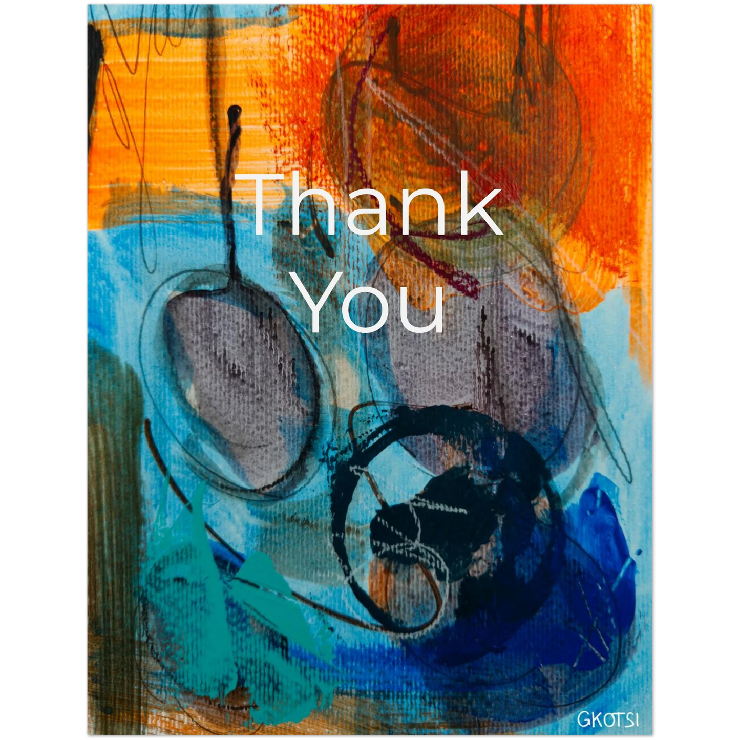 LIBERTY Thank You Post Cards full front view Mindful Quotes & Soul Notes