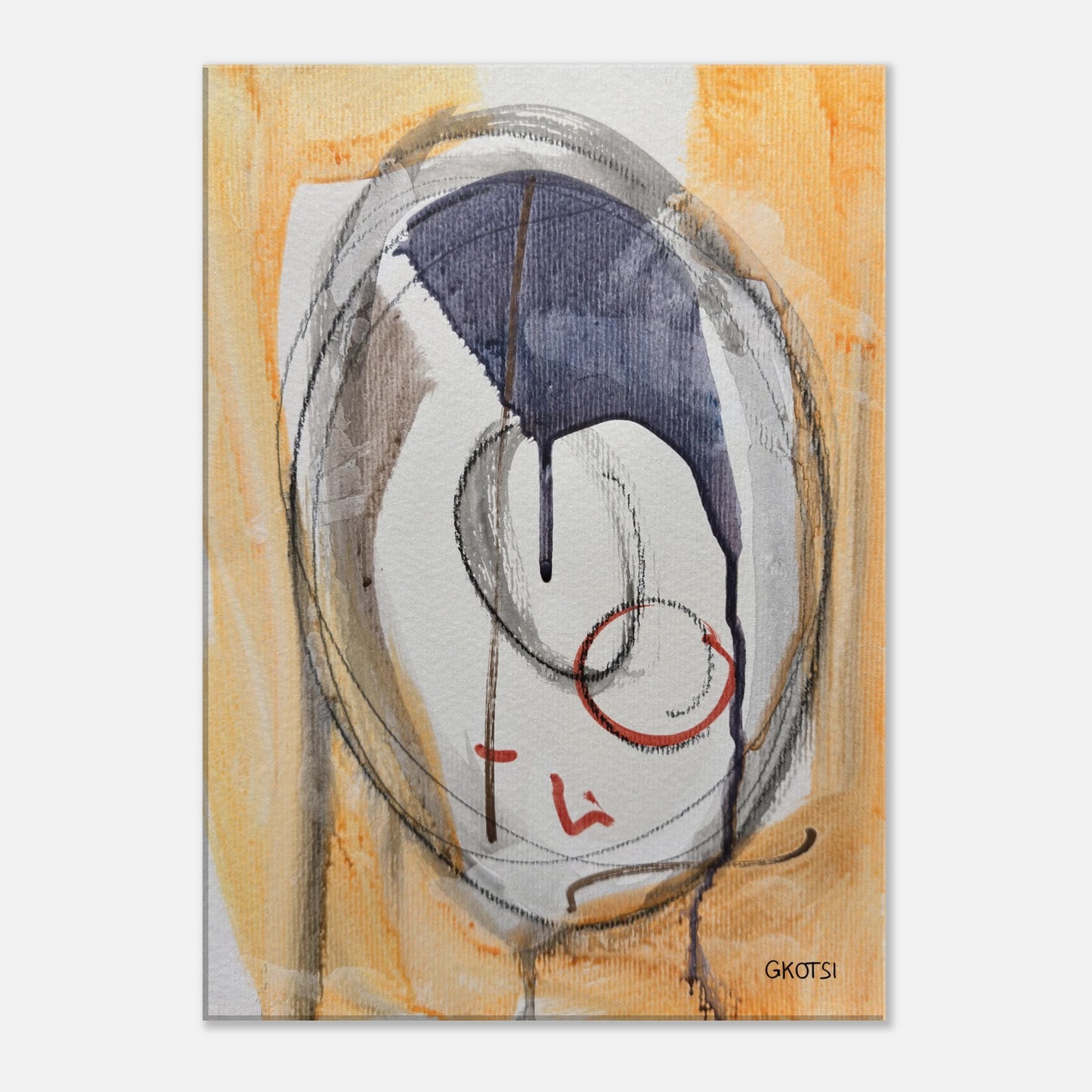 LIGHTLY Canvas print detail view - gentle artwork for peaceful spaces