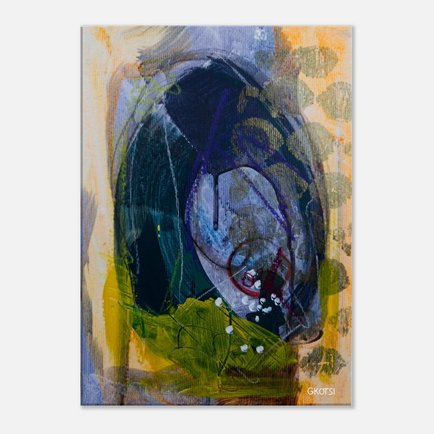 LIGHTLY canvas print close-up showing vibrant colors and dynamic abstract forms