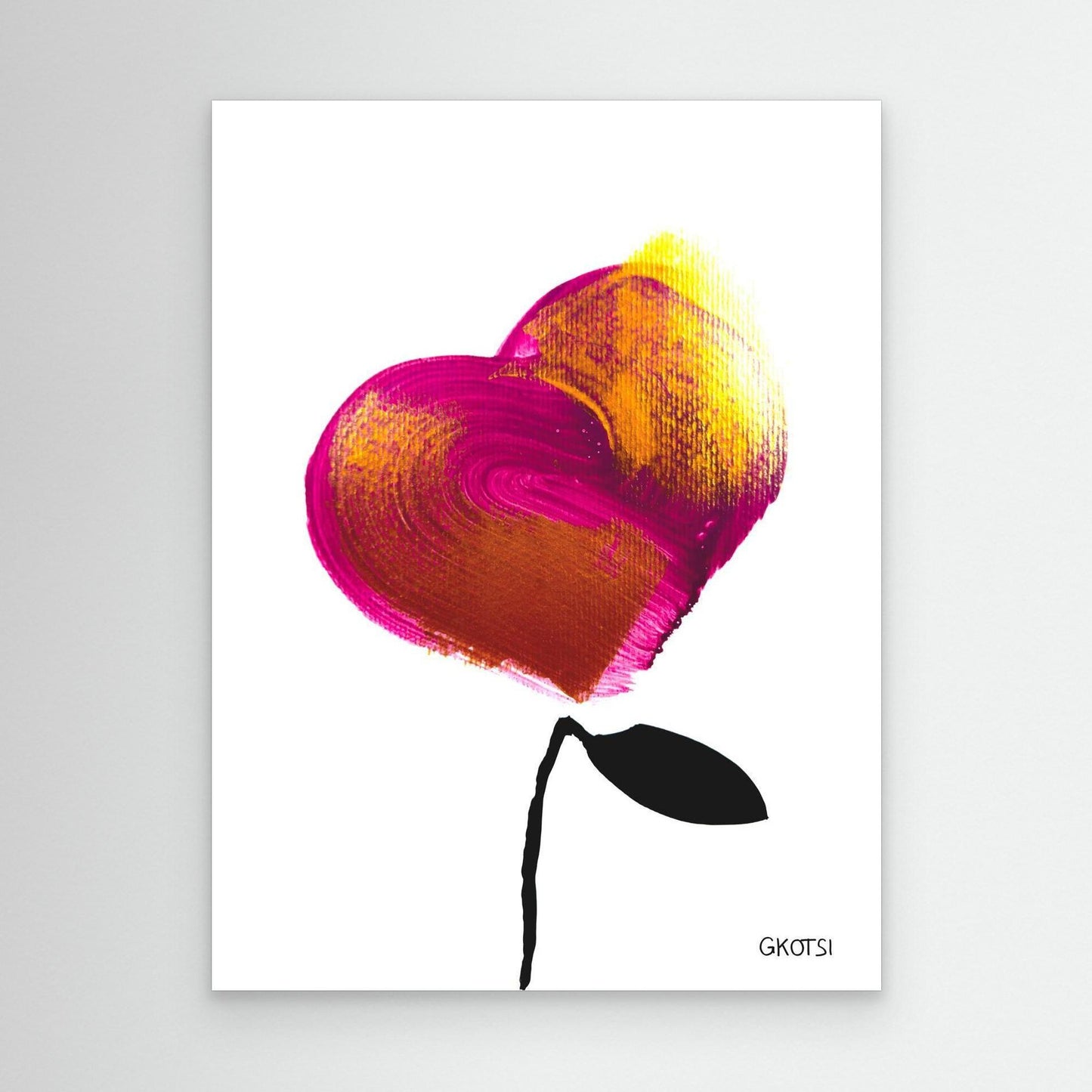 LOVE canvas print close-up view