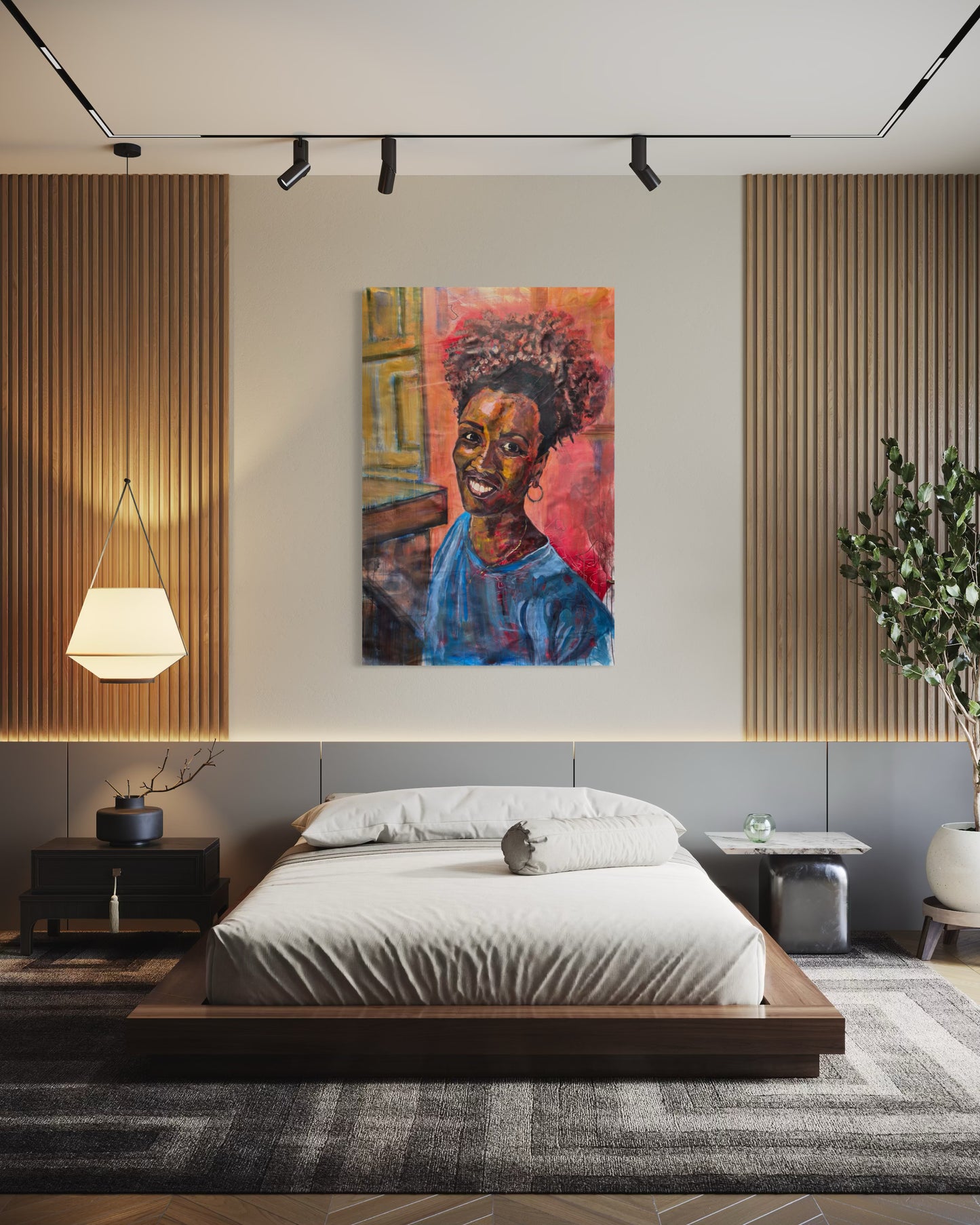 La mujer Cubana Travel Original Painting in master bedroom