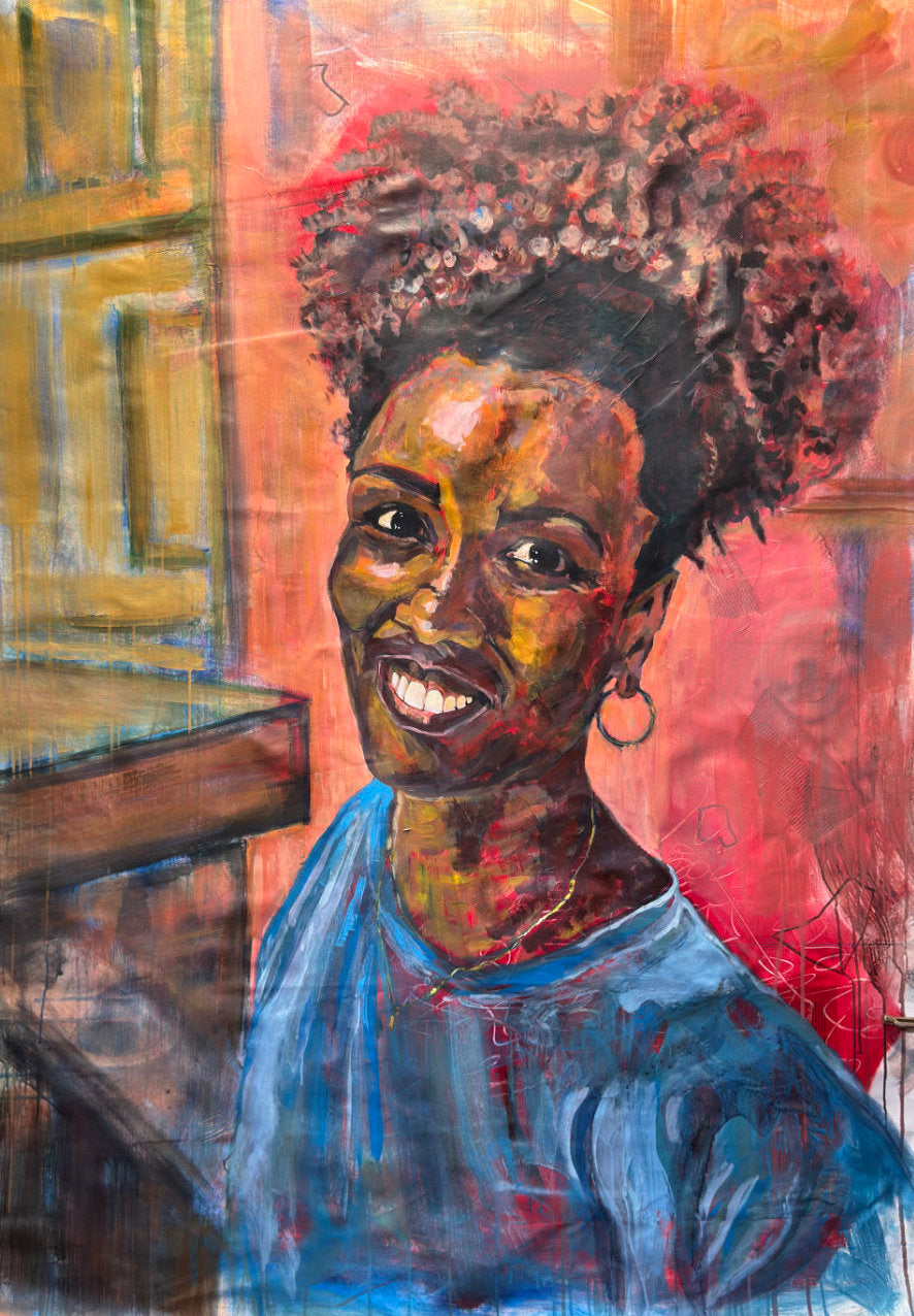 La mujer Cubana Travel Original Painting close up detail