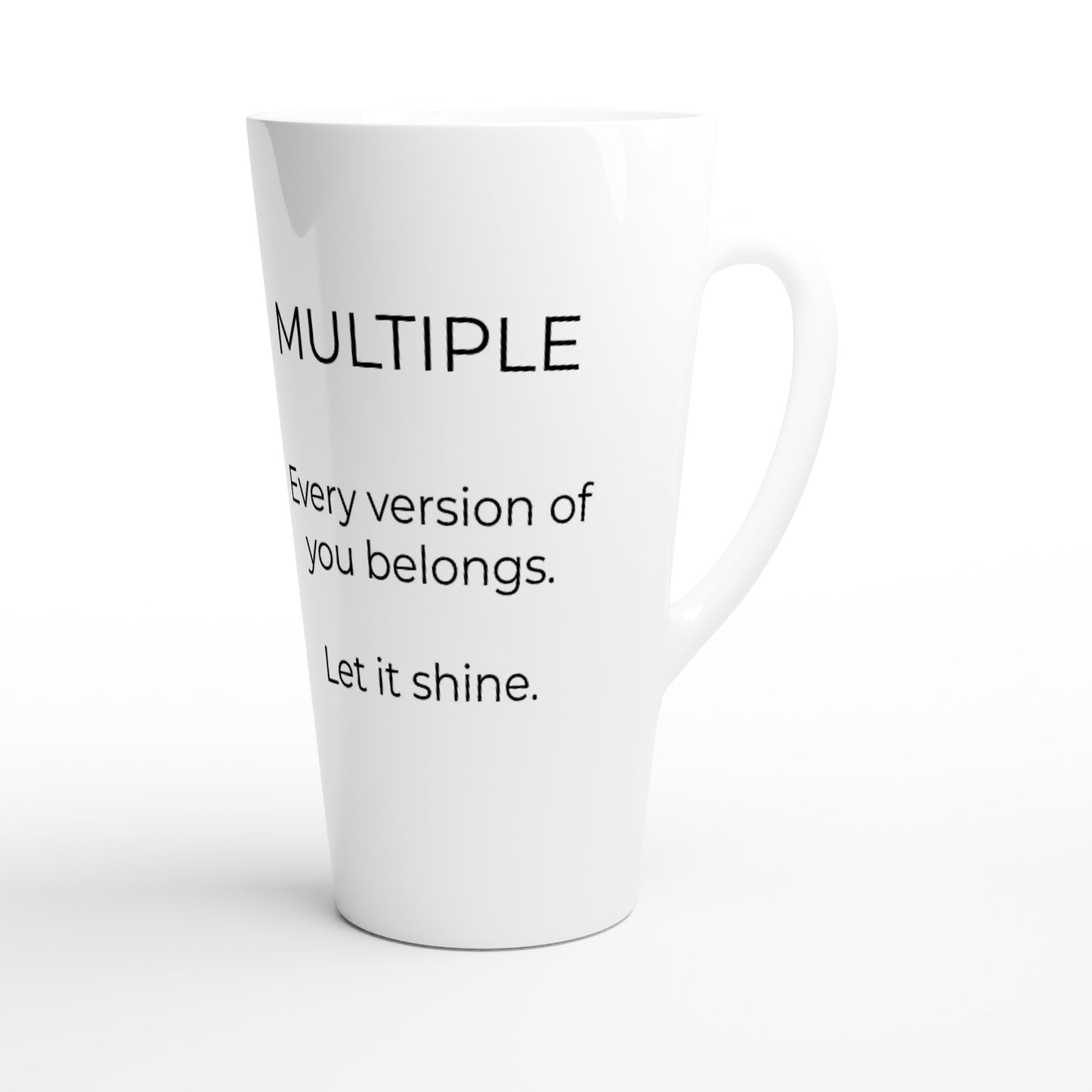 MULTIPLE Mindful Quotes & Soul Notes White Latte 17oz Ceramic Mug right view
