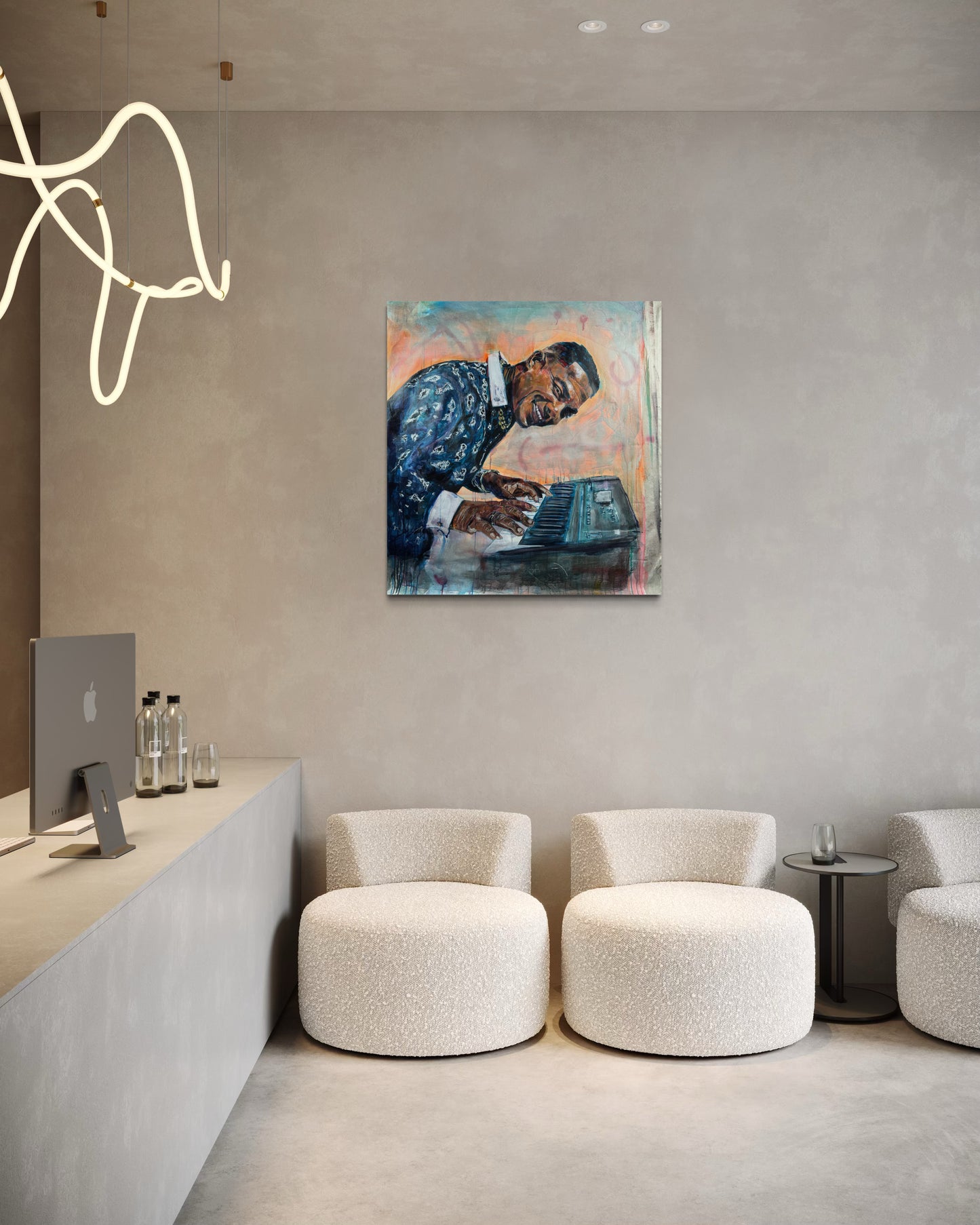 Manolito y su Trabuco in modern receptionroom