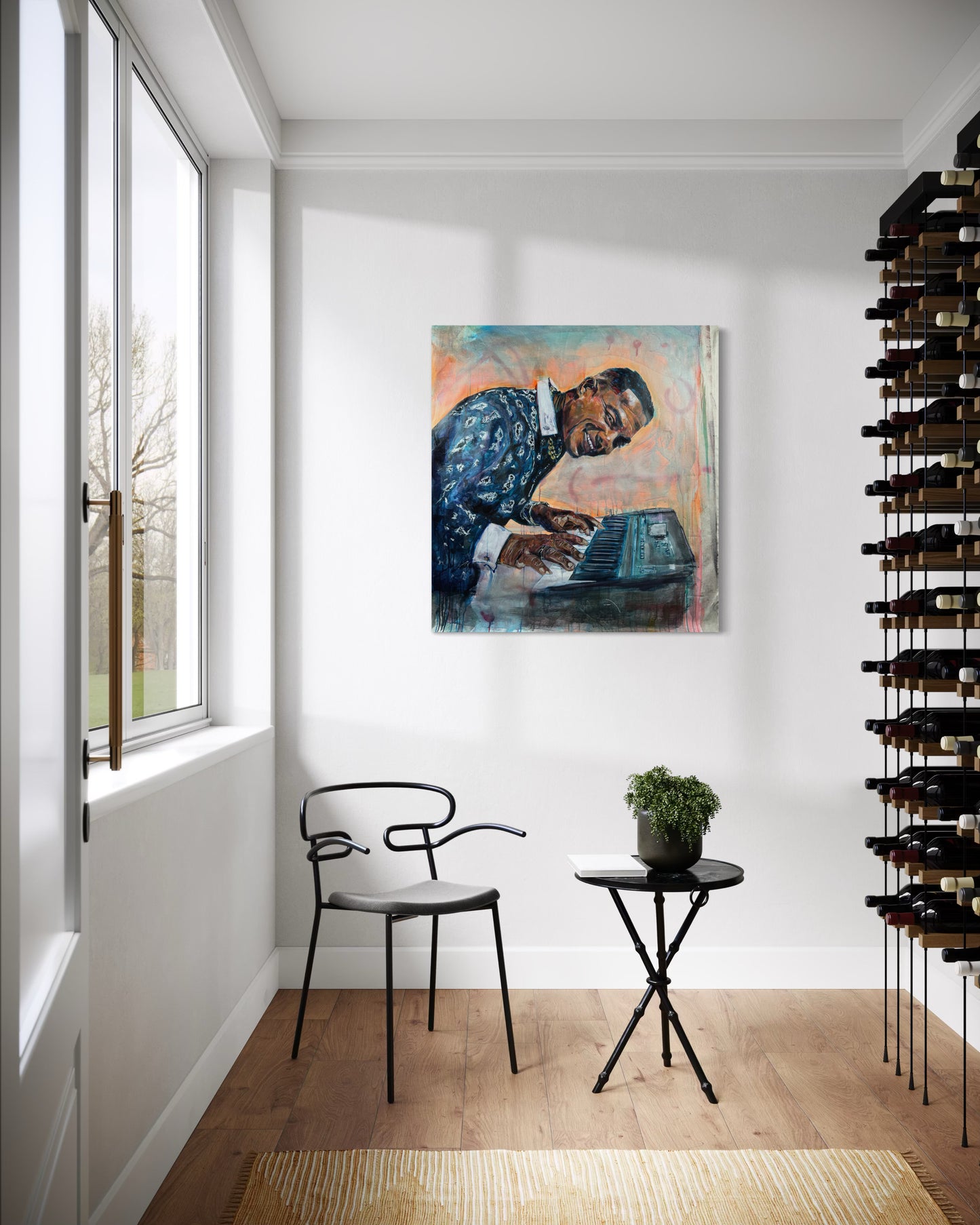Manolito y su Trabuco in wineroom with window
