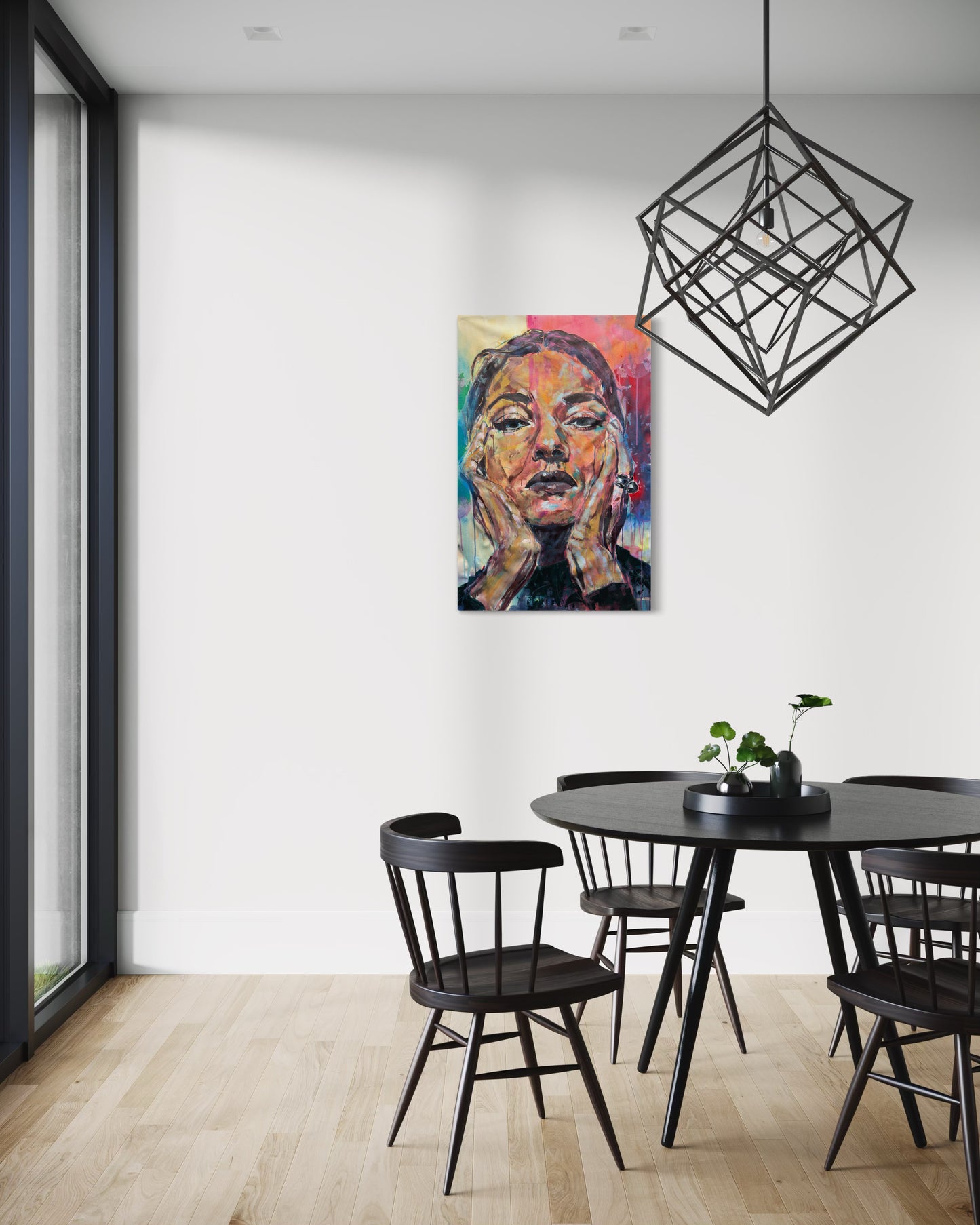 Maria Callas 2 at breakfasttable with table and four armchairs