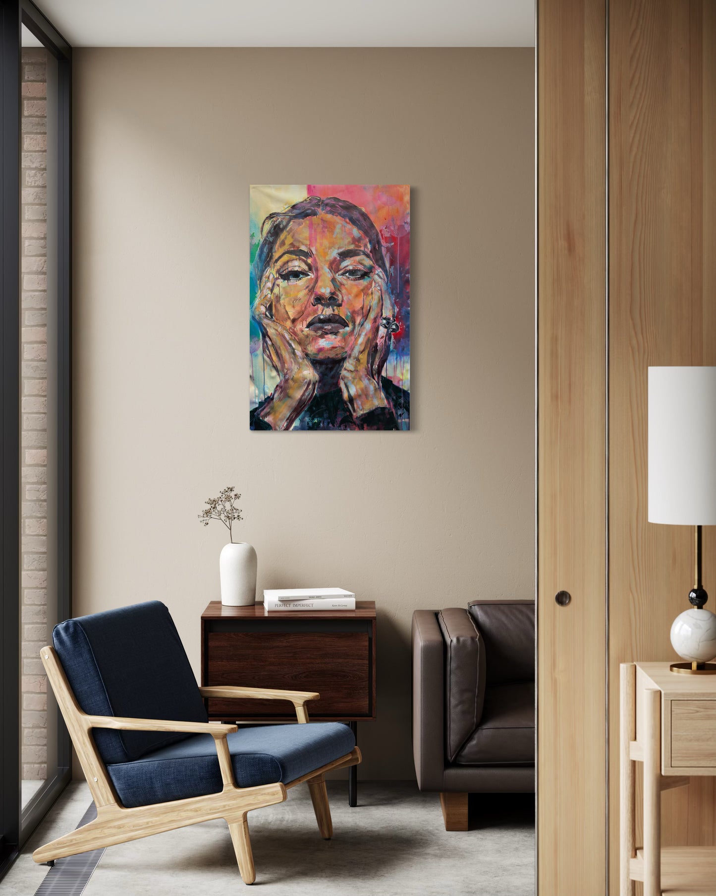 Maria Callas 2 next to large window and armchair