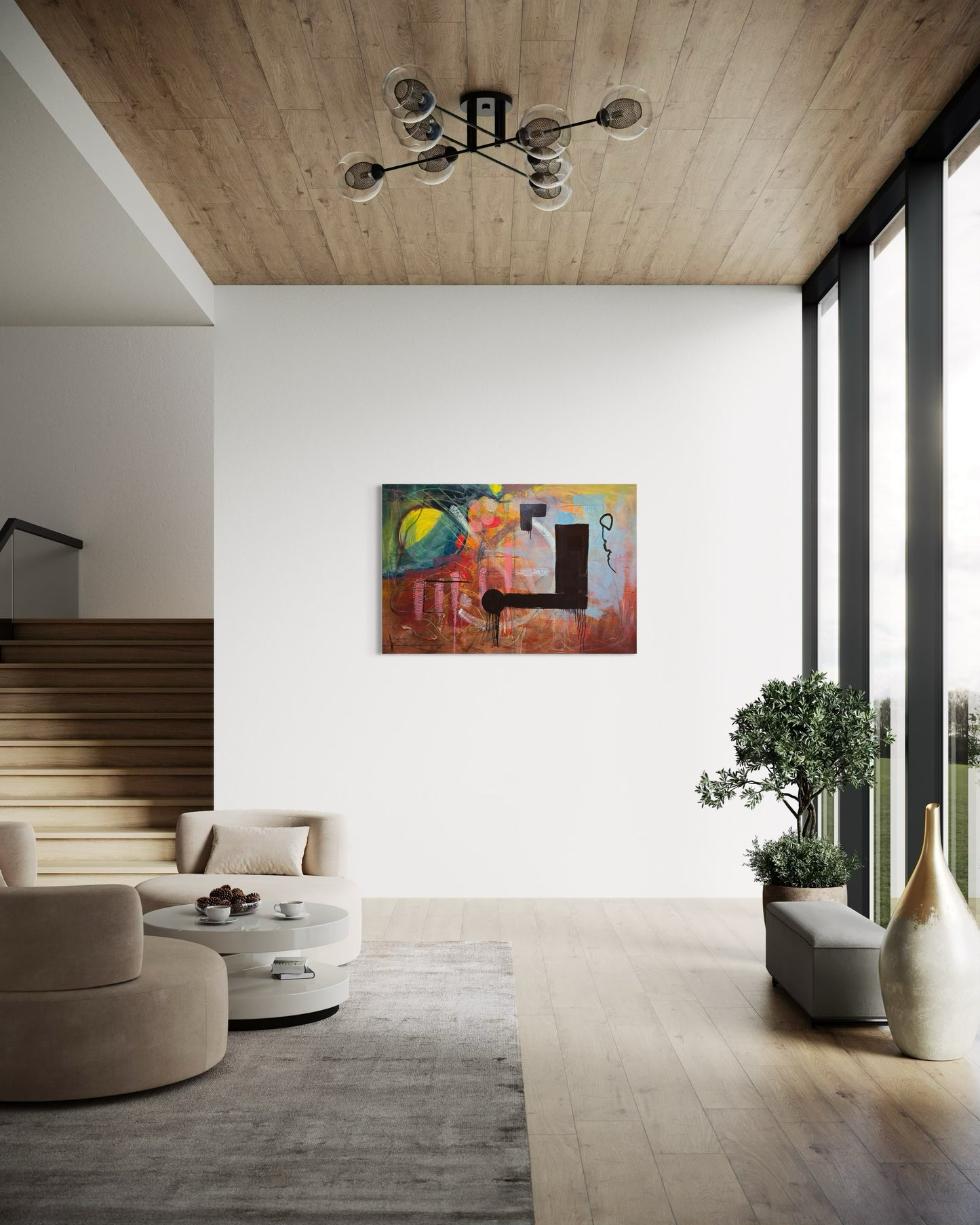 NOT ABOUT -In an upscale reception area with view