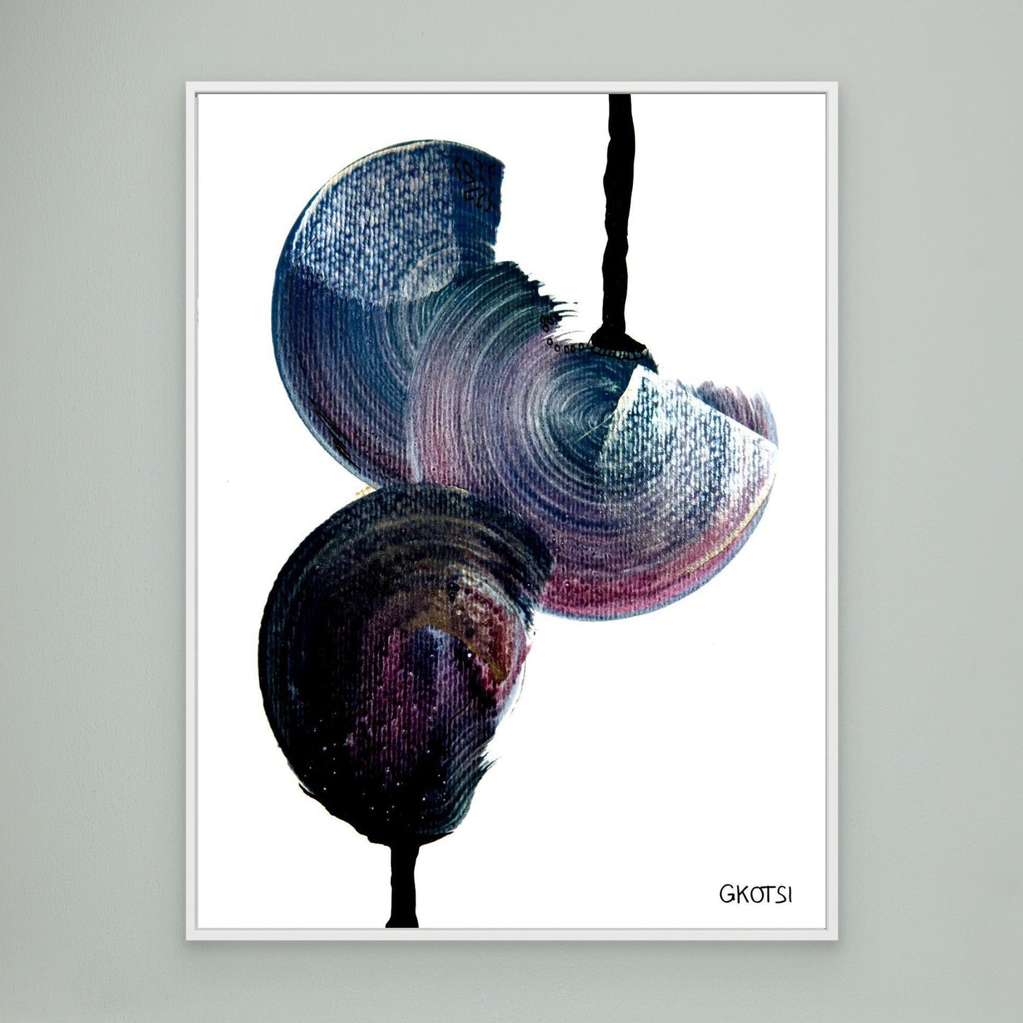 REGENTROPFEN abstract raindrops canvas creating natural atmosphere - modern ambience