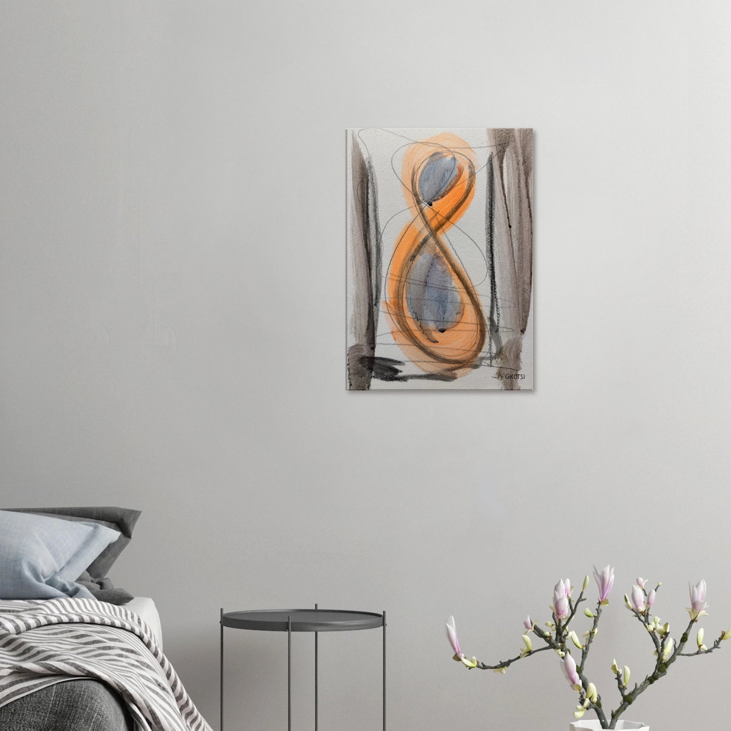 SHINY SUN Canvas print creating energetic atmosphere - sunny minimalist bedroom ambience