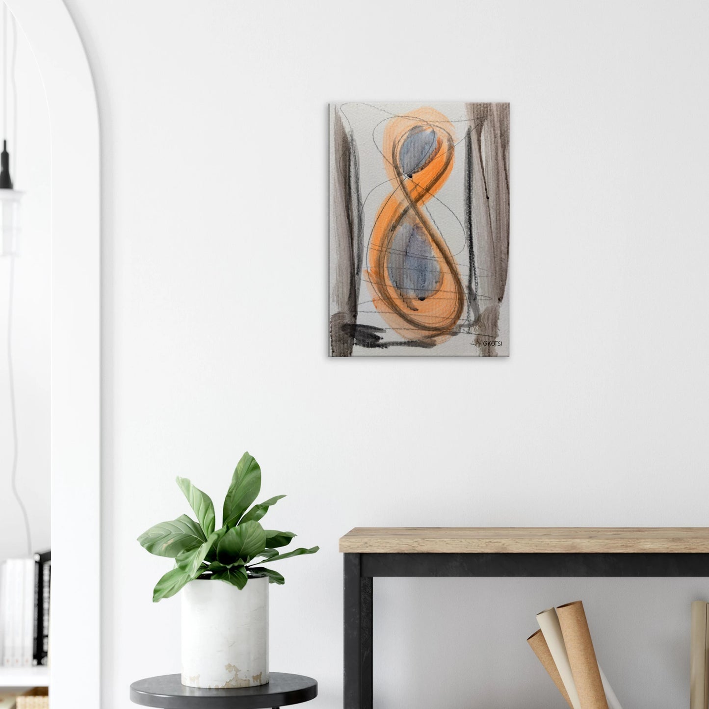 SHINY SUN Canvas print harmonizing with green plant