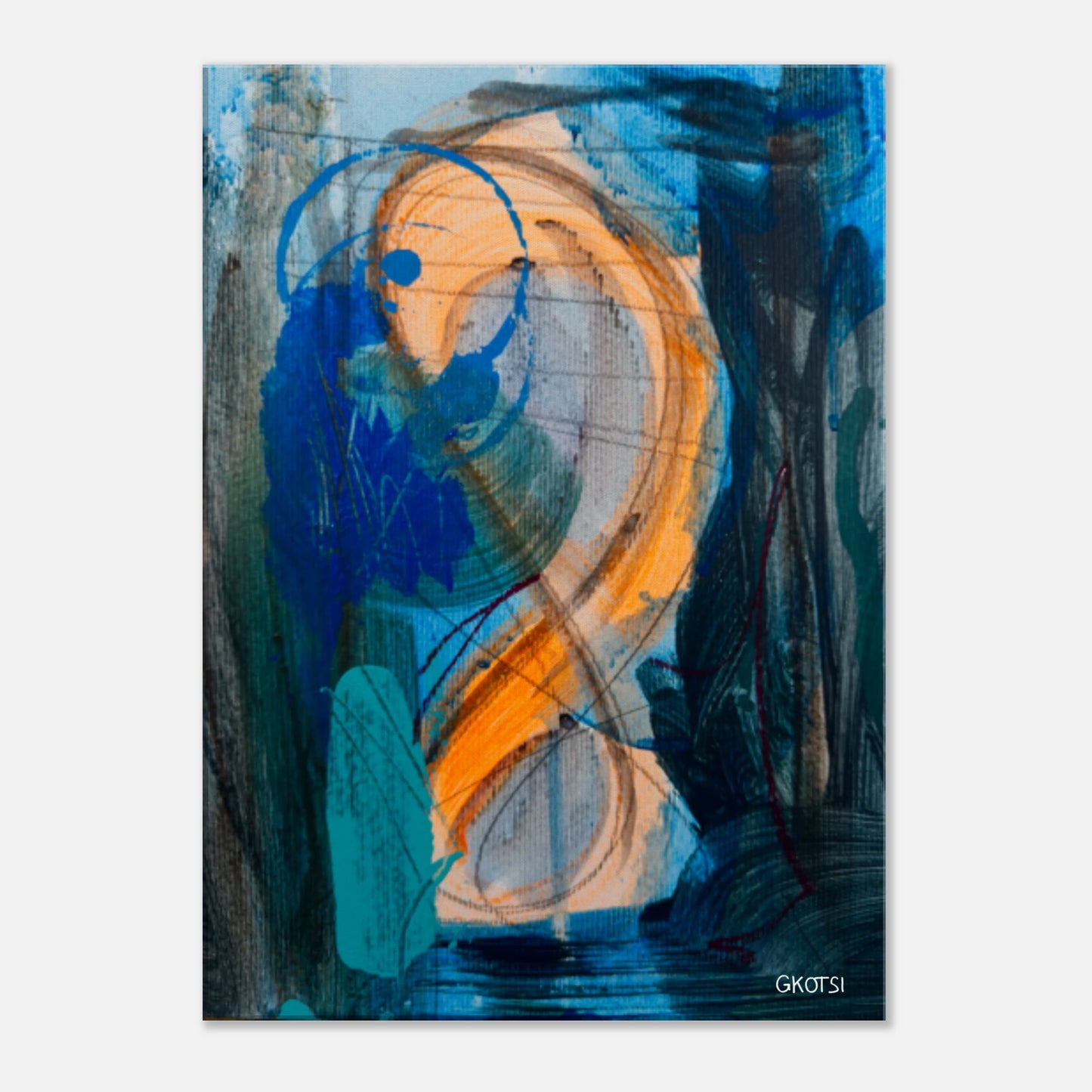 SHINY SUN canvas print displayed on wall showing radiant colors and solar design