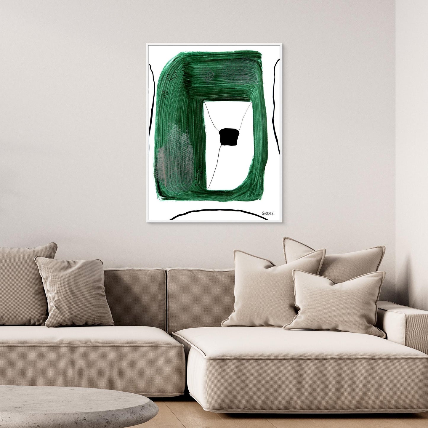 SICHTWEISE canvas above contemporary corner sofa
