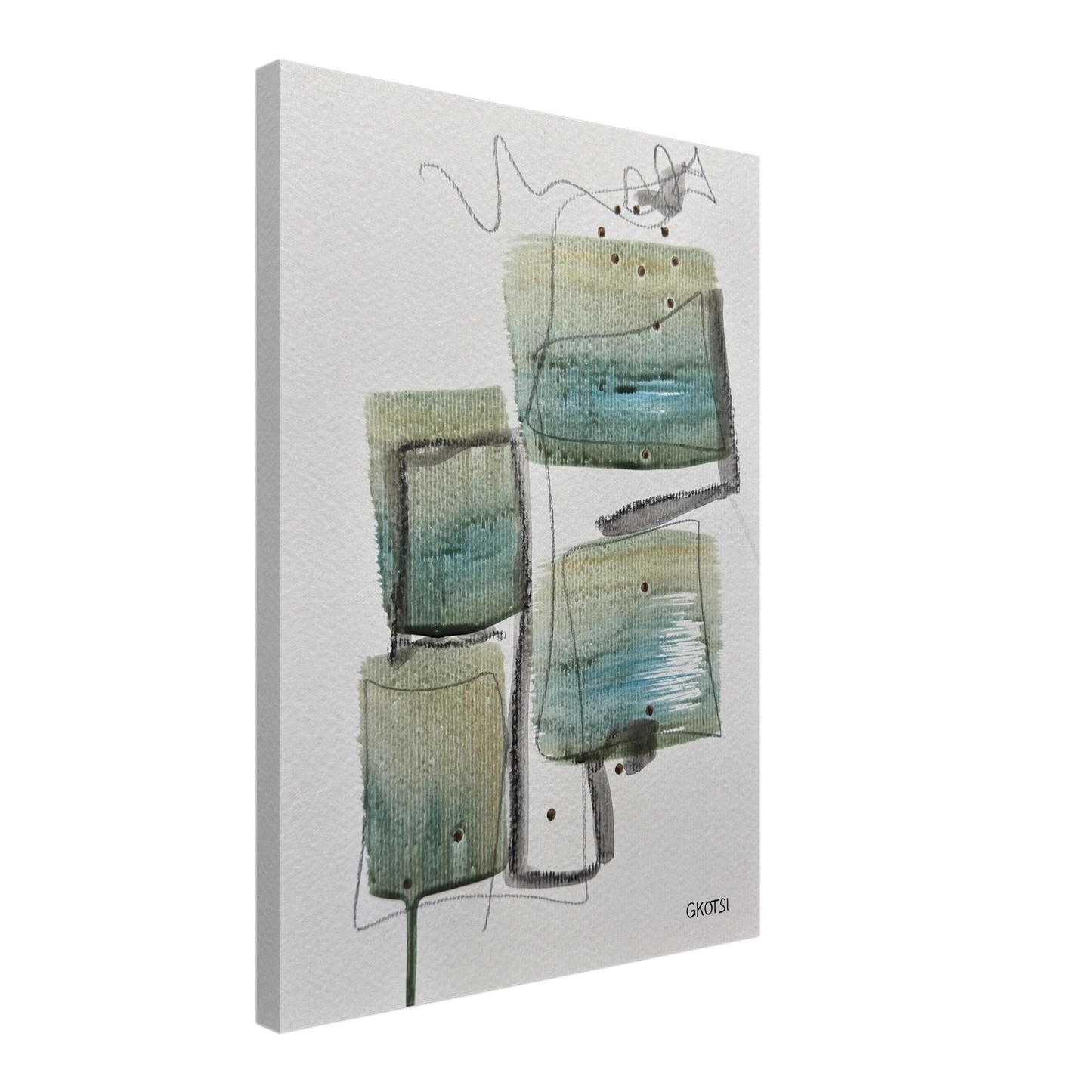 STRUCTURALLY Canvas print viewed from side - structural wall art perspective