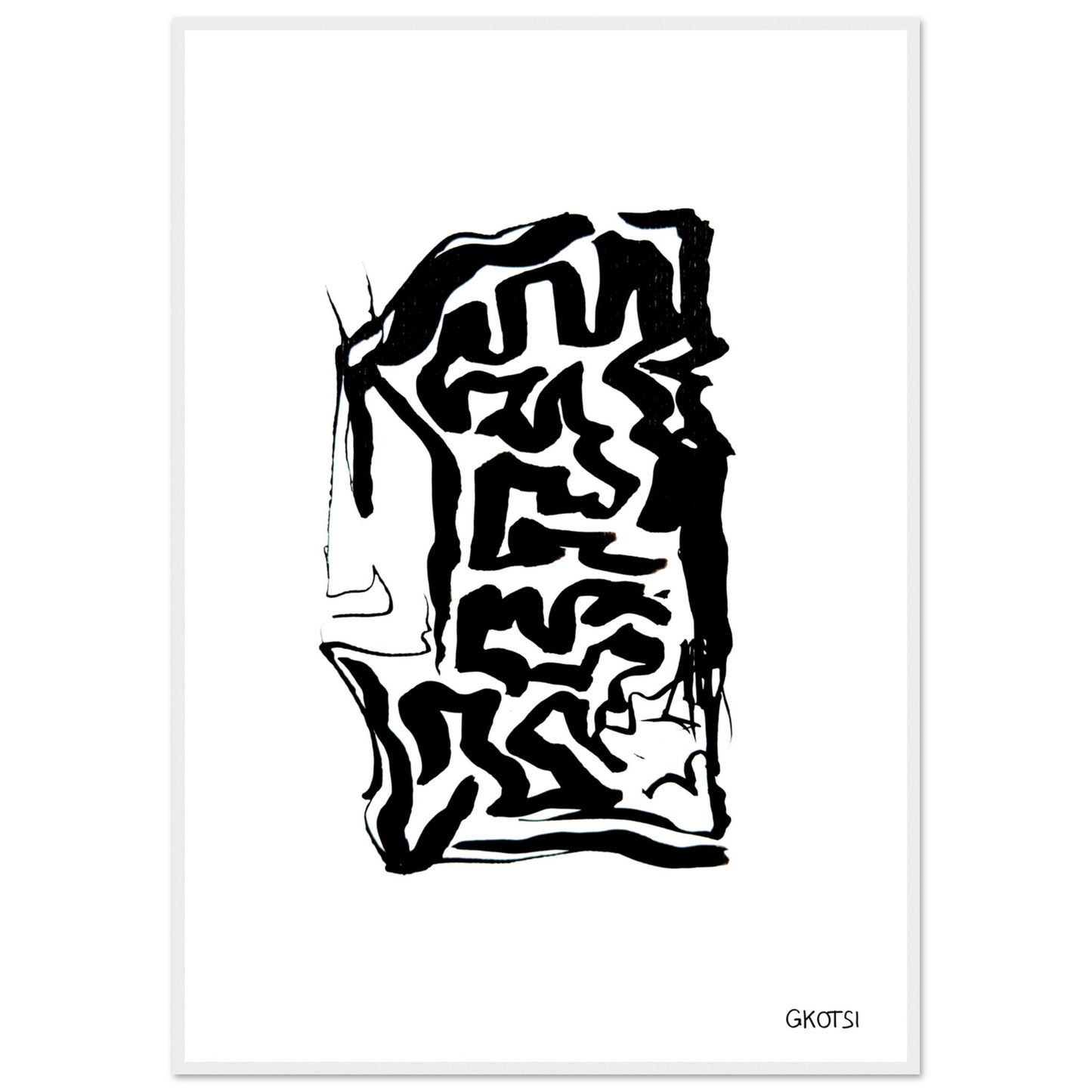 TRANSFORMING poster print displayed on wall showing evolutionary shapes