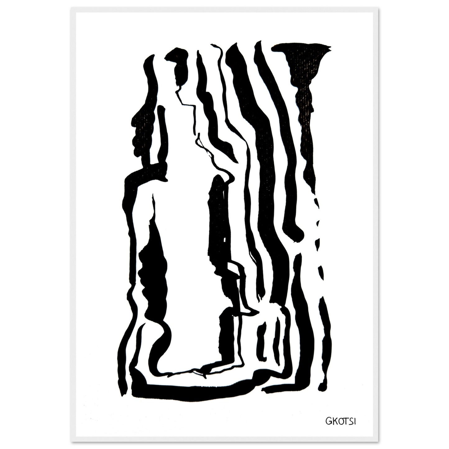 YOUR WAY poster print displayed on wall showing directional shapes