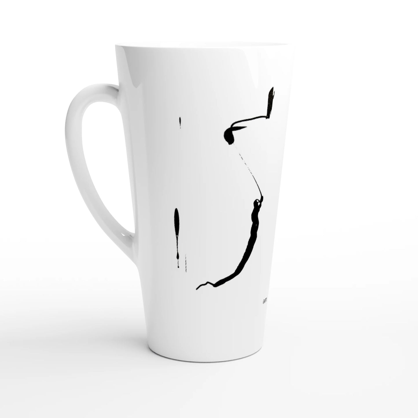 YOU ARE White Latte 17oz Ceramic Mug left view with Mindful Quotes & Soul Notes