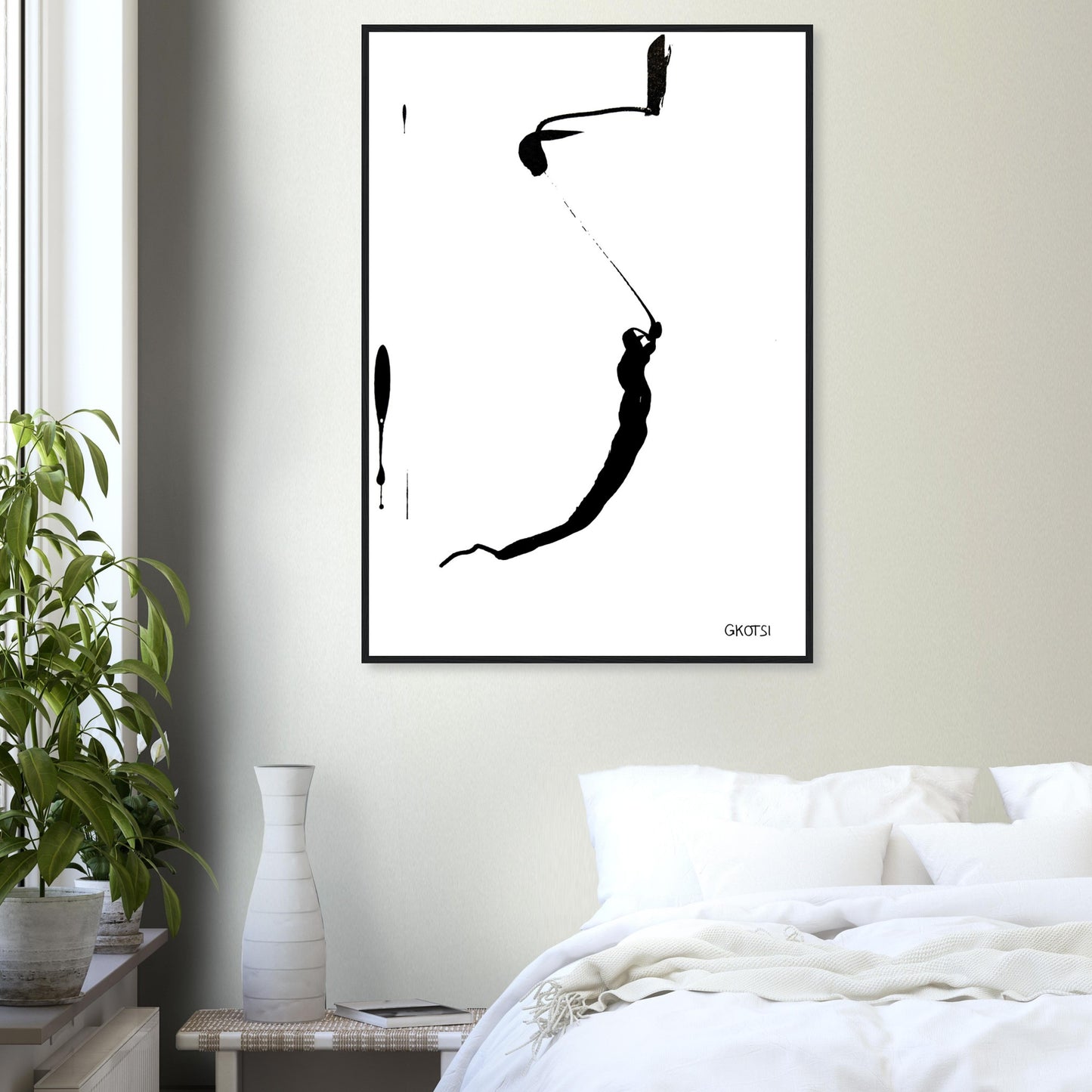 YOU ARE poster print in bedroom creating affirming atmosphere