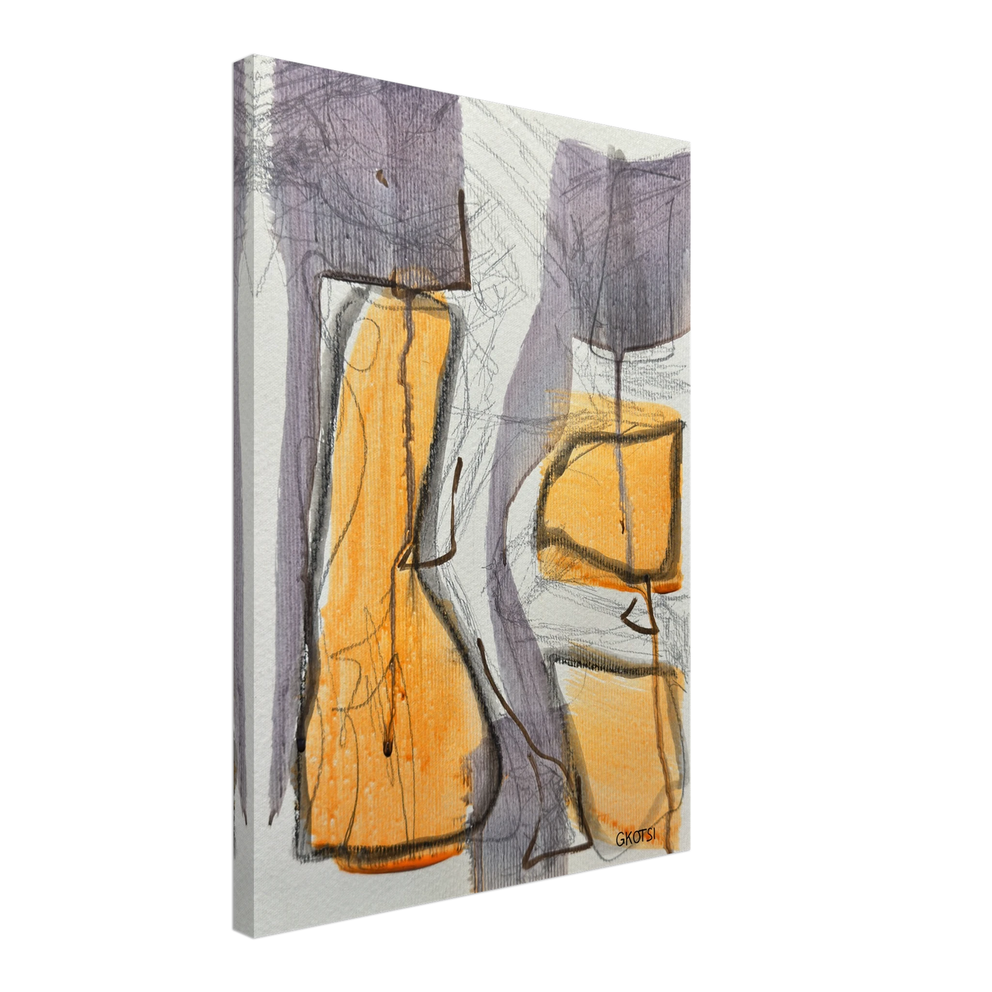 GLOBALLY Canvas viewed from side - global wall art perspective