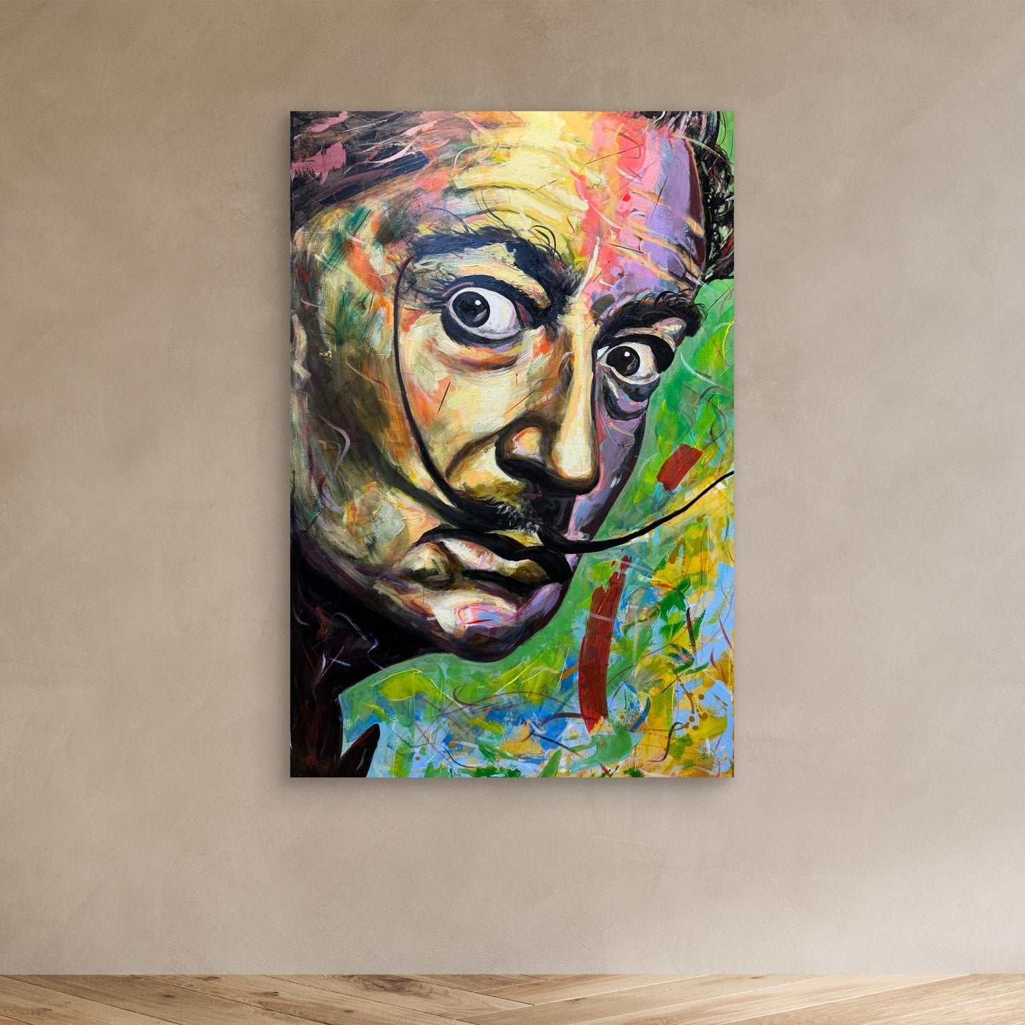 SALVADOR DALI canvas print displayed on wall in modern room