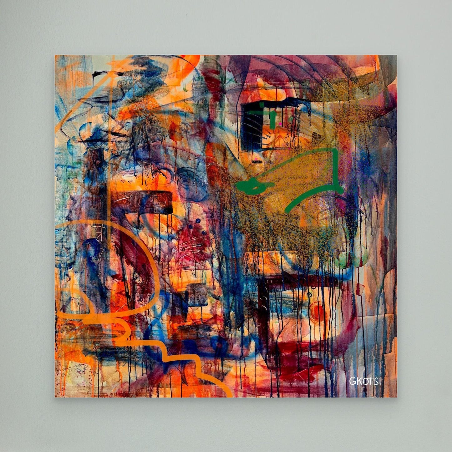 POWER Print on gray wall - powerful art perspective