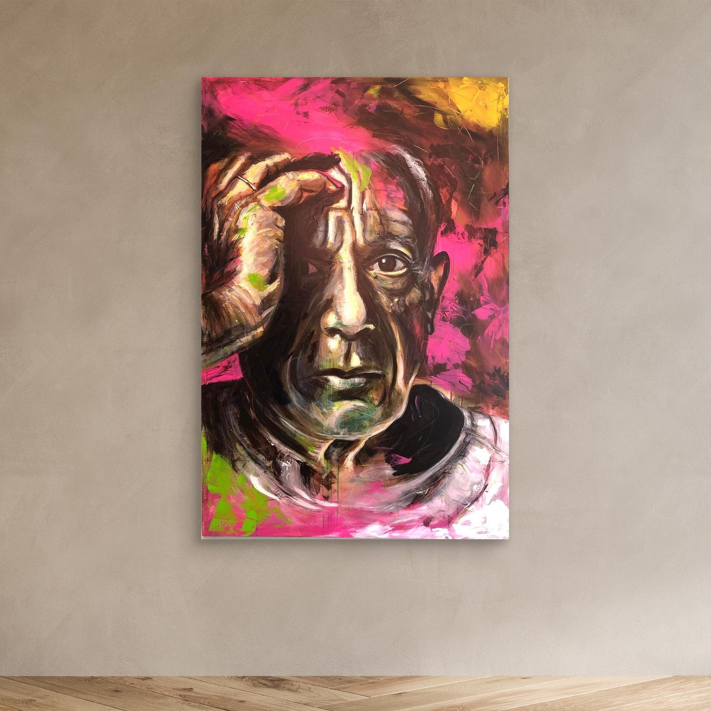 PABLO PICASSO canvas print displayed on wall in modern room