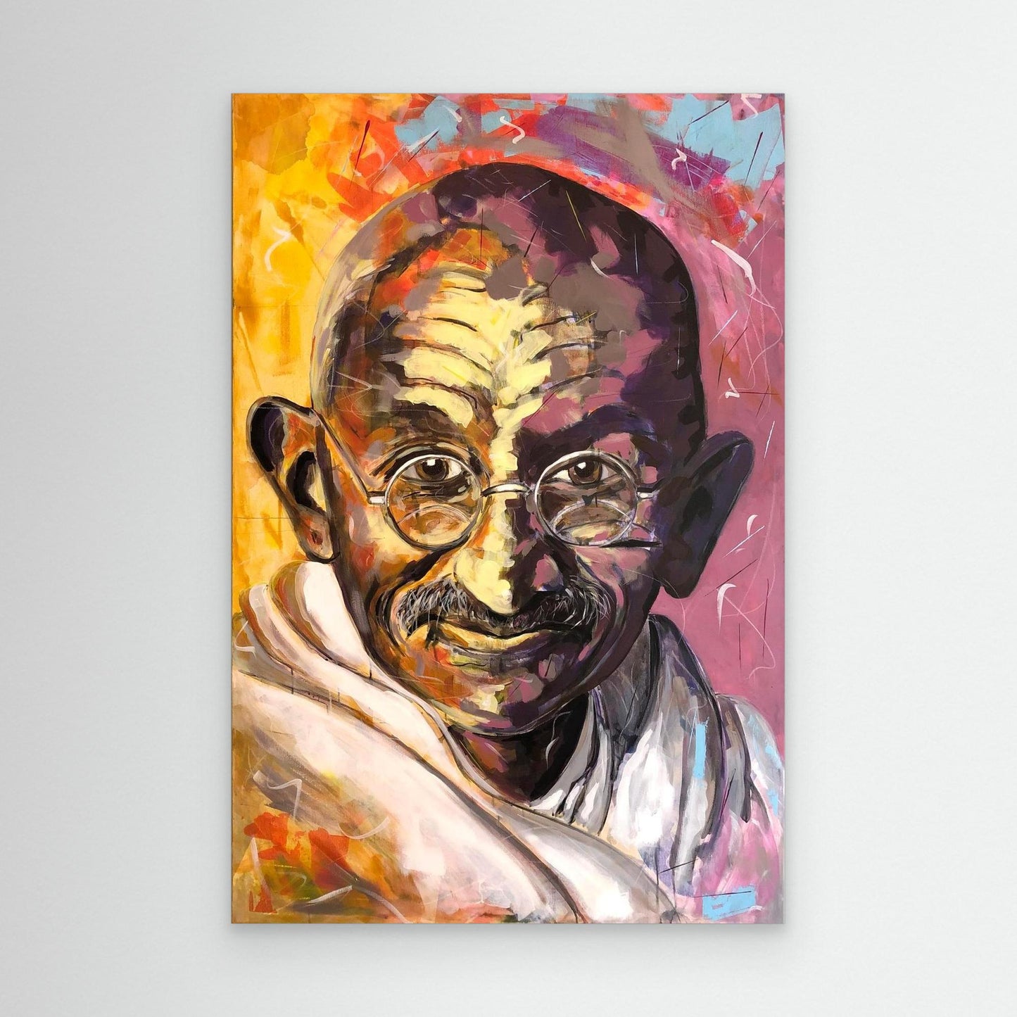 GANDHI canvas print on wall