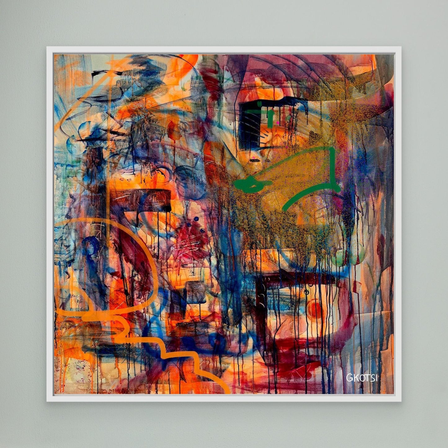 POWER Print with white frame creating energetic atmosphere