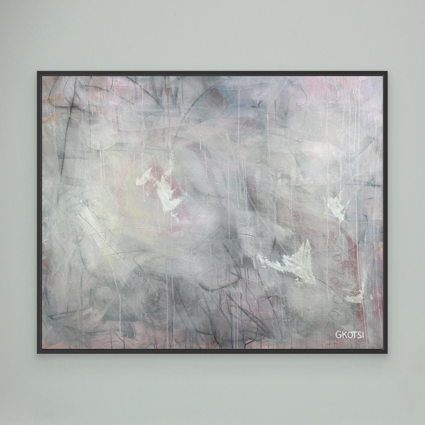 CALM Canvas Print ion gray wall - serene modern decoration