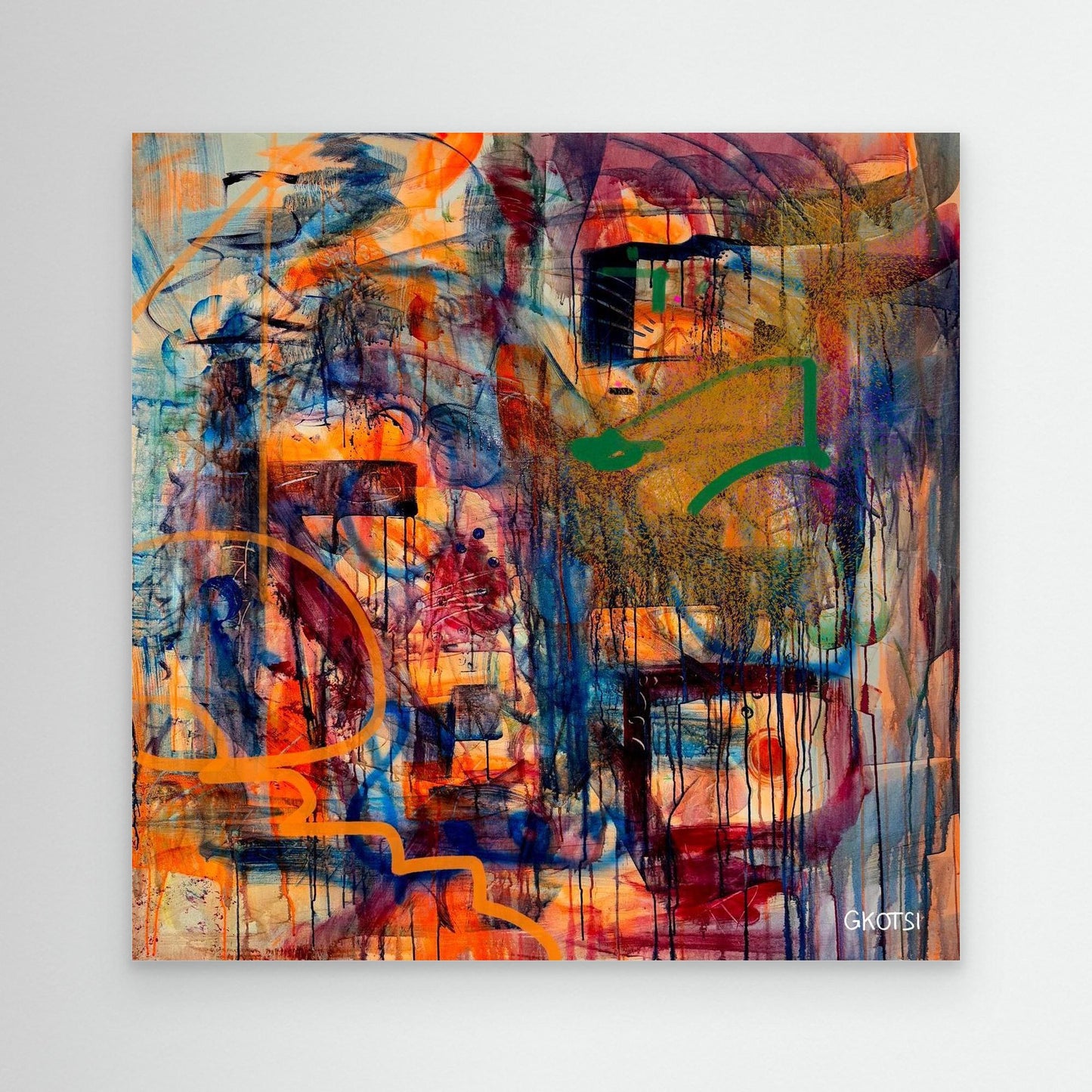 POWER Print detail view - bold abstract art for home