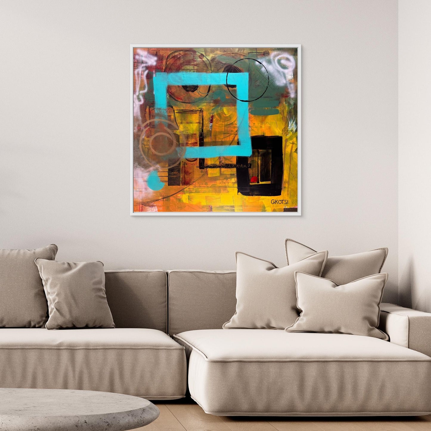 CLEAR IT Print in modern room with furniture - complete room design