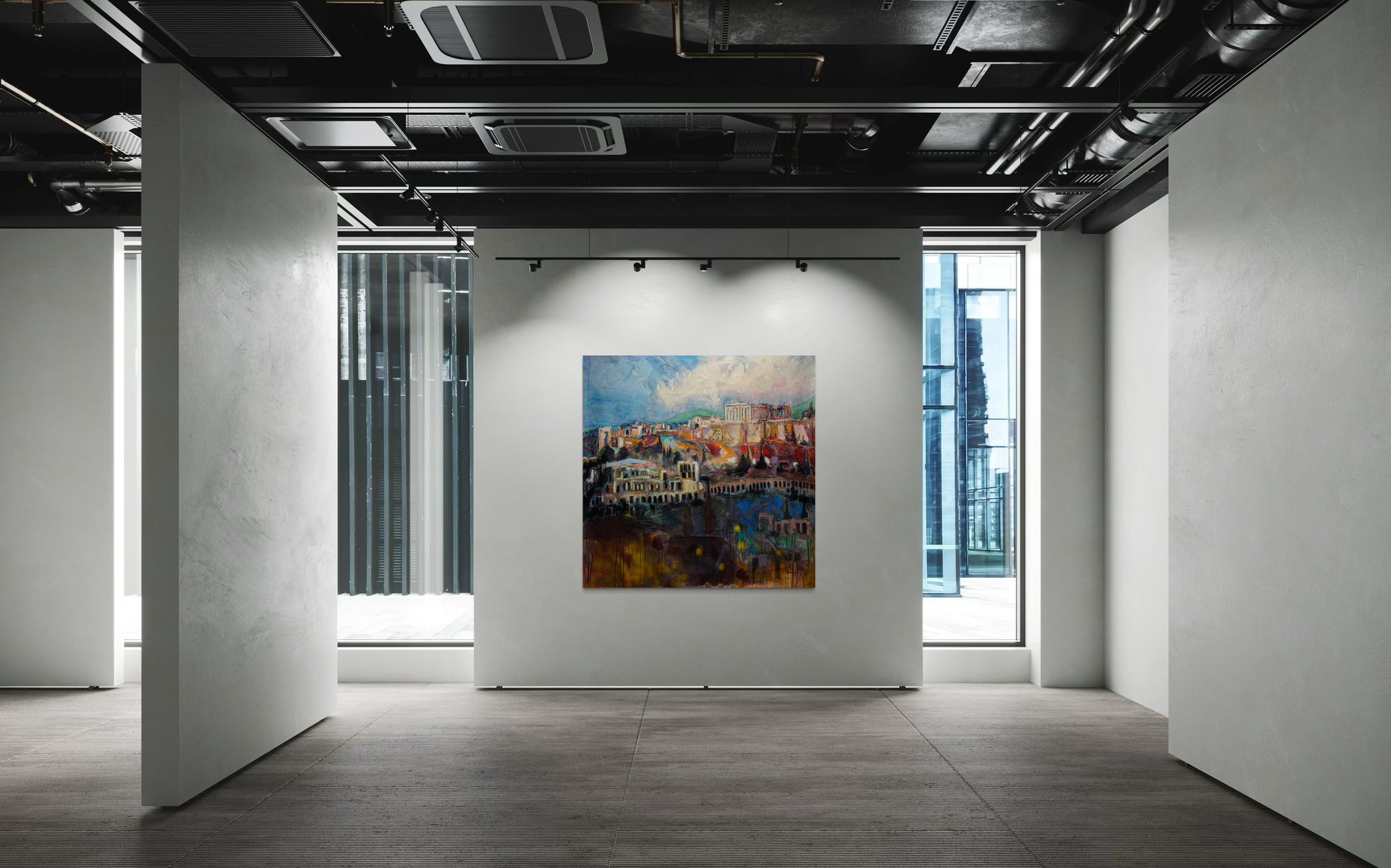 Acropolis Greece Original Painting in an art gallery