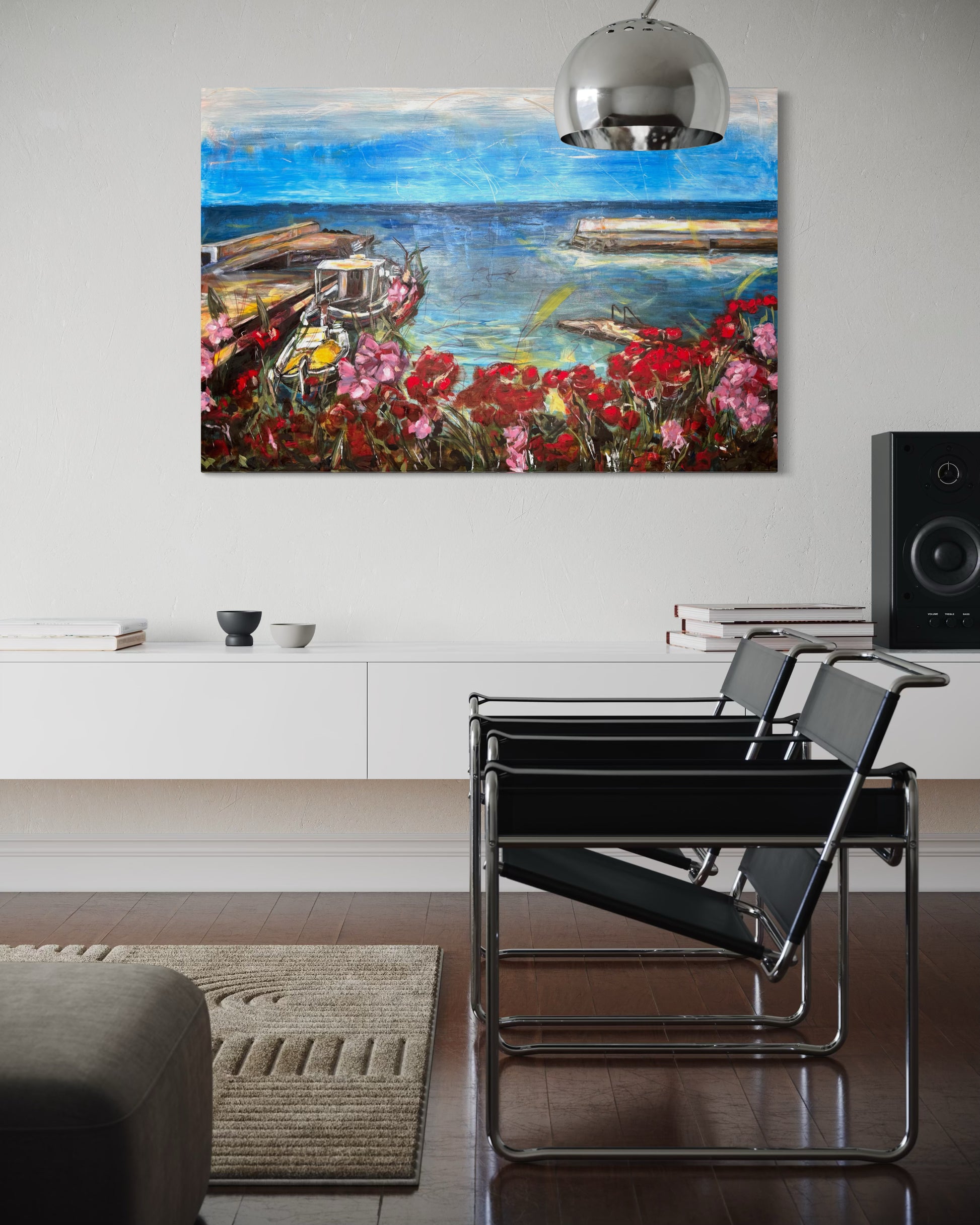 Agrili Summer Greece Original Painting in a home office