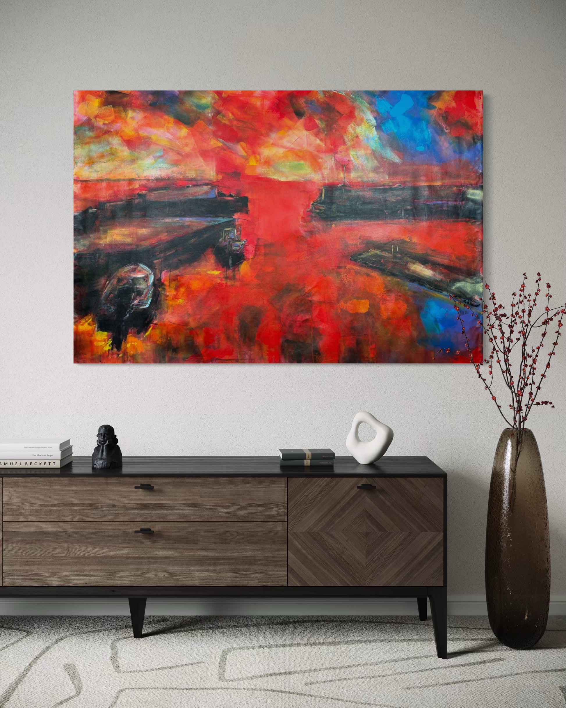 Agrili Magic Greece Original Painting over dresser with stylish design