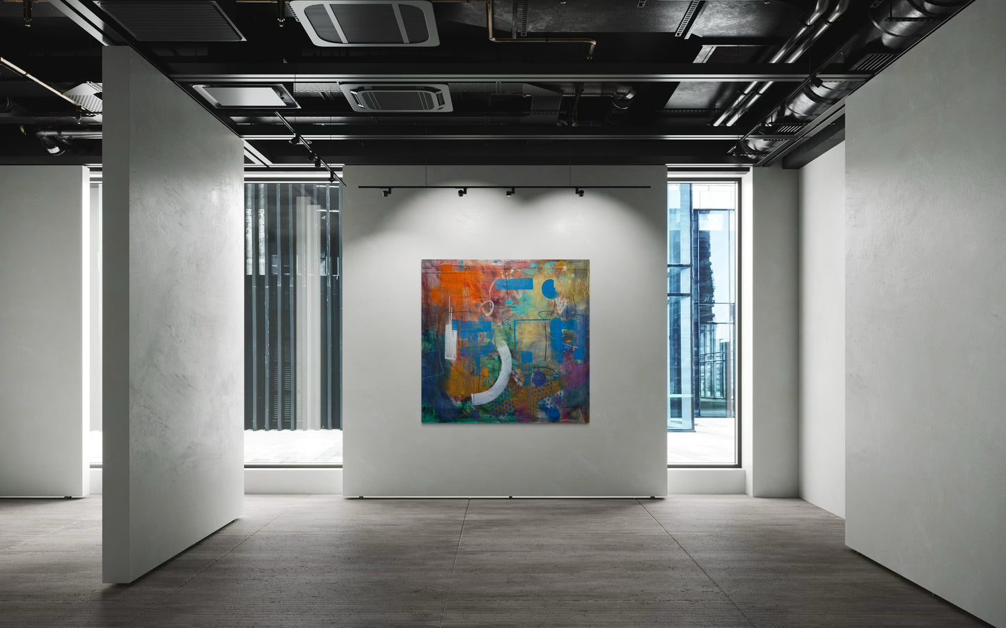 Always Here Abstract Original Painting in gallery 