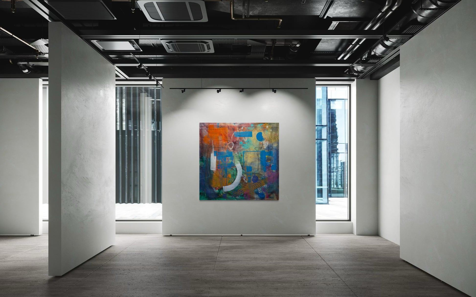 Always Here Abstract Original Painting in gallery 