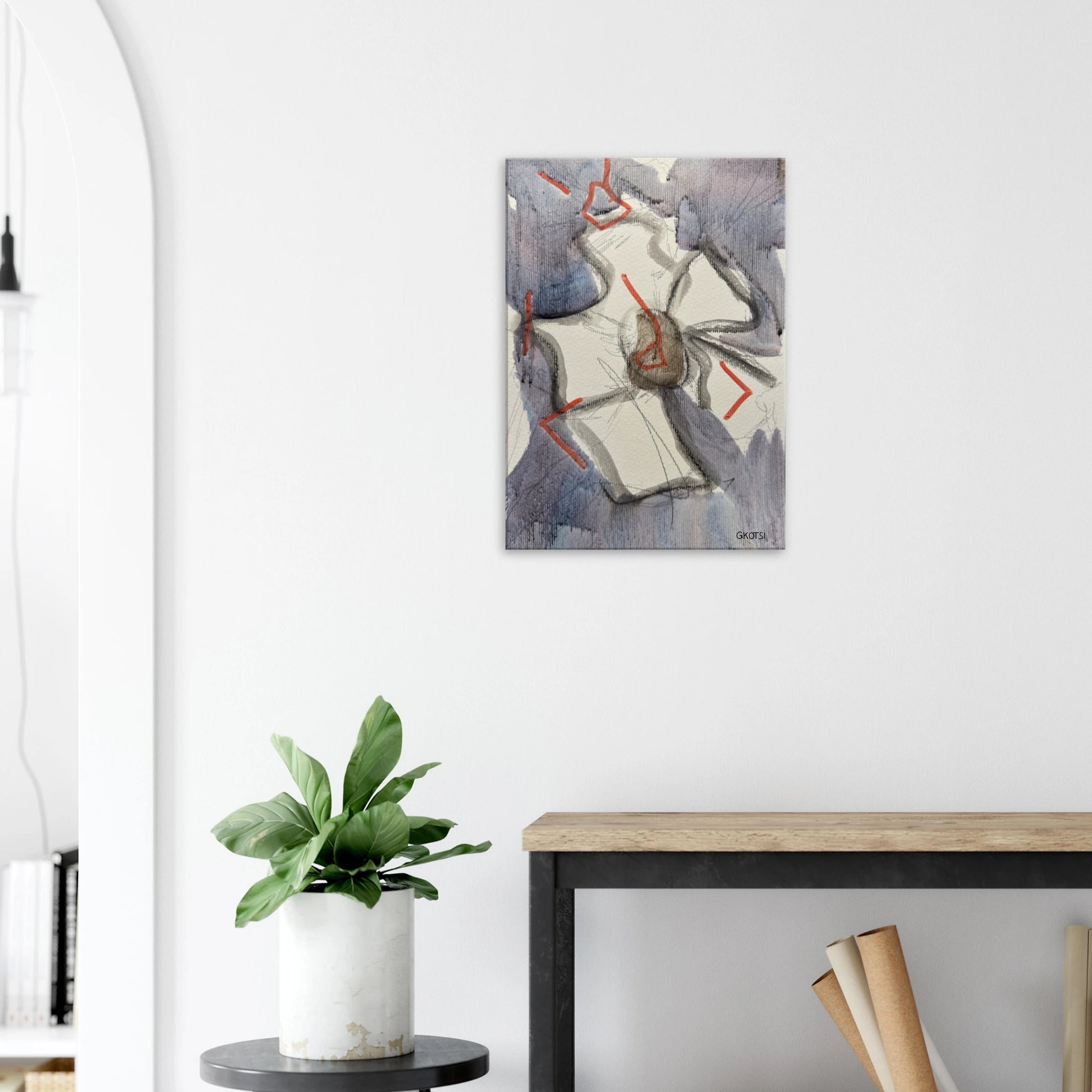 BLOOMY Canvas next to table and plant - natural minimal moments interior design