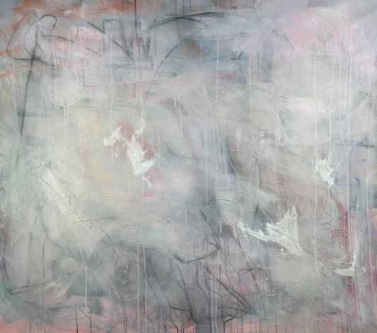 Calm Abstract Original Painting close up detail