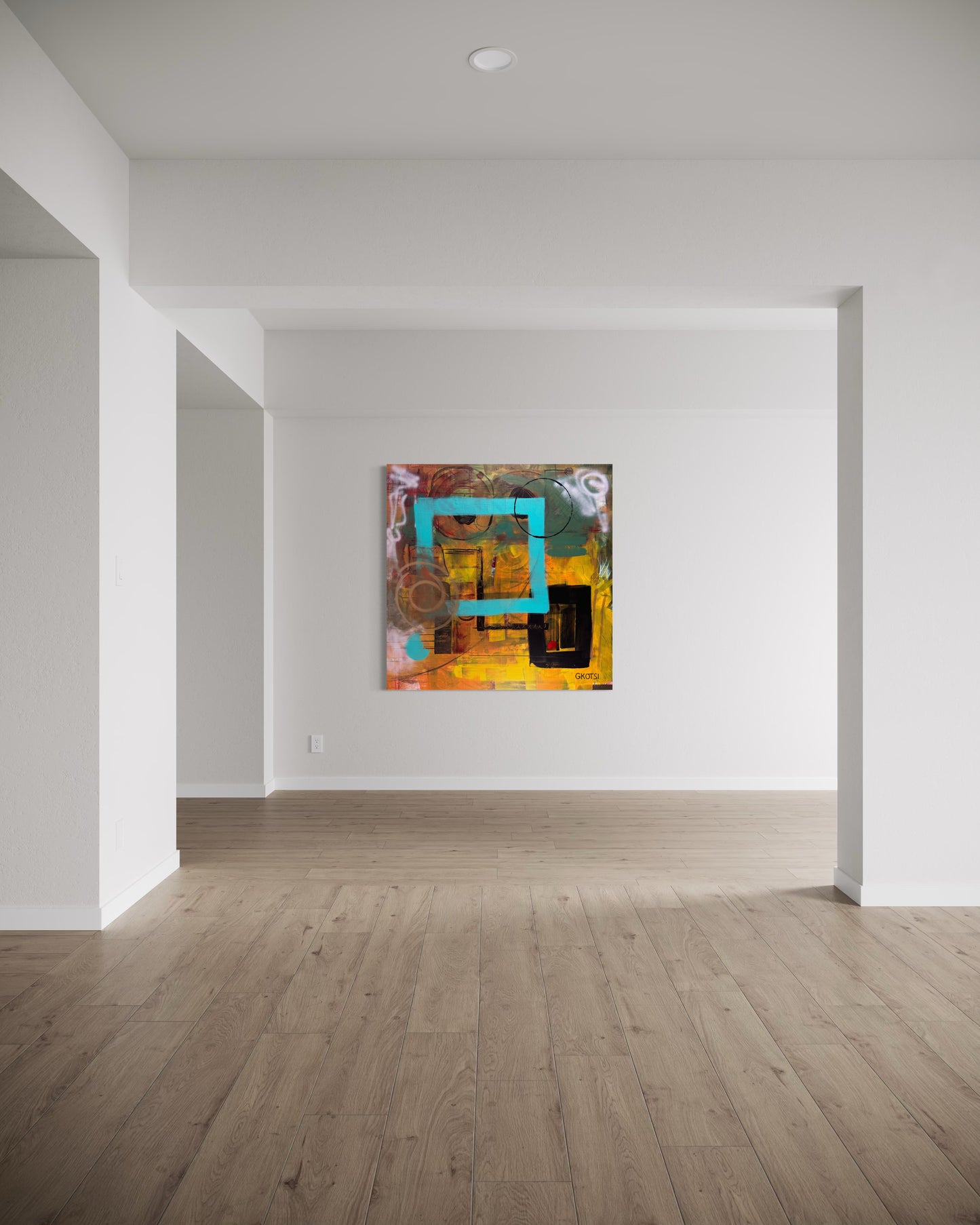 Clear It Abstract Original Painting in gallery room