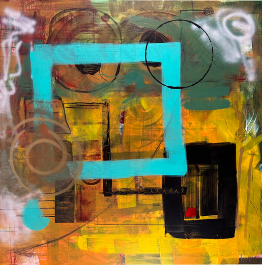 Clear It Abstract Original Painting close up detail 