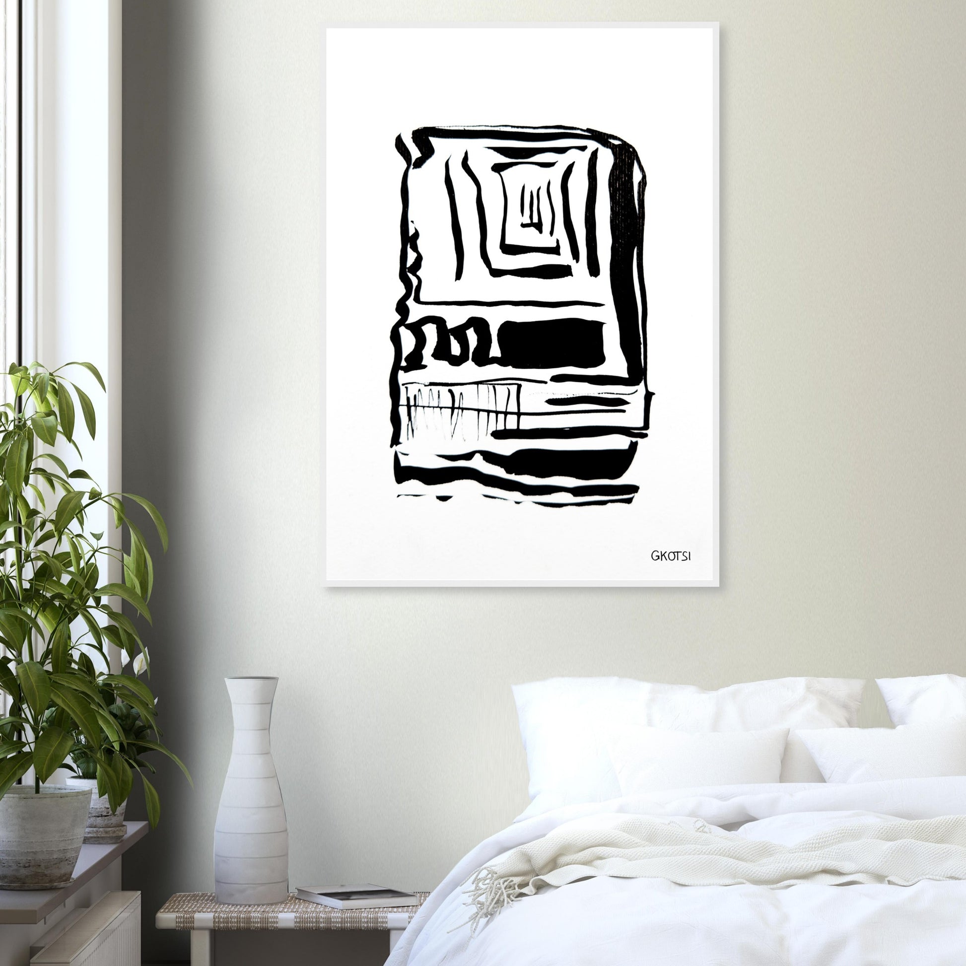 FOCUS poster print in bedroom creating concentrated atmosphere