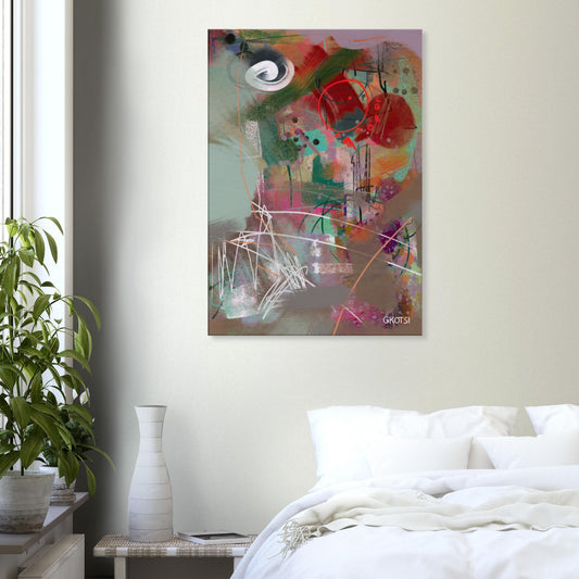 FUNBOARD Digital Canvas Print in bedroom setting