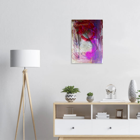 GROOVY canvas print above dresser in room interior