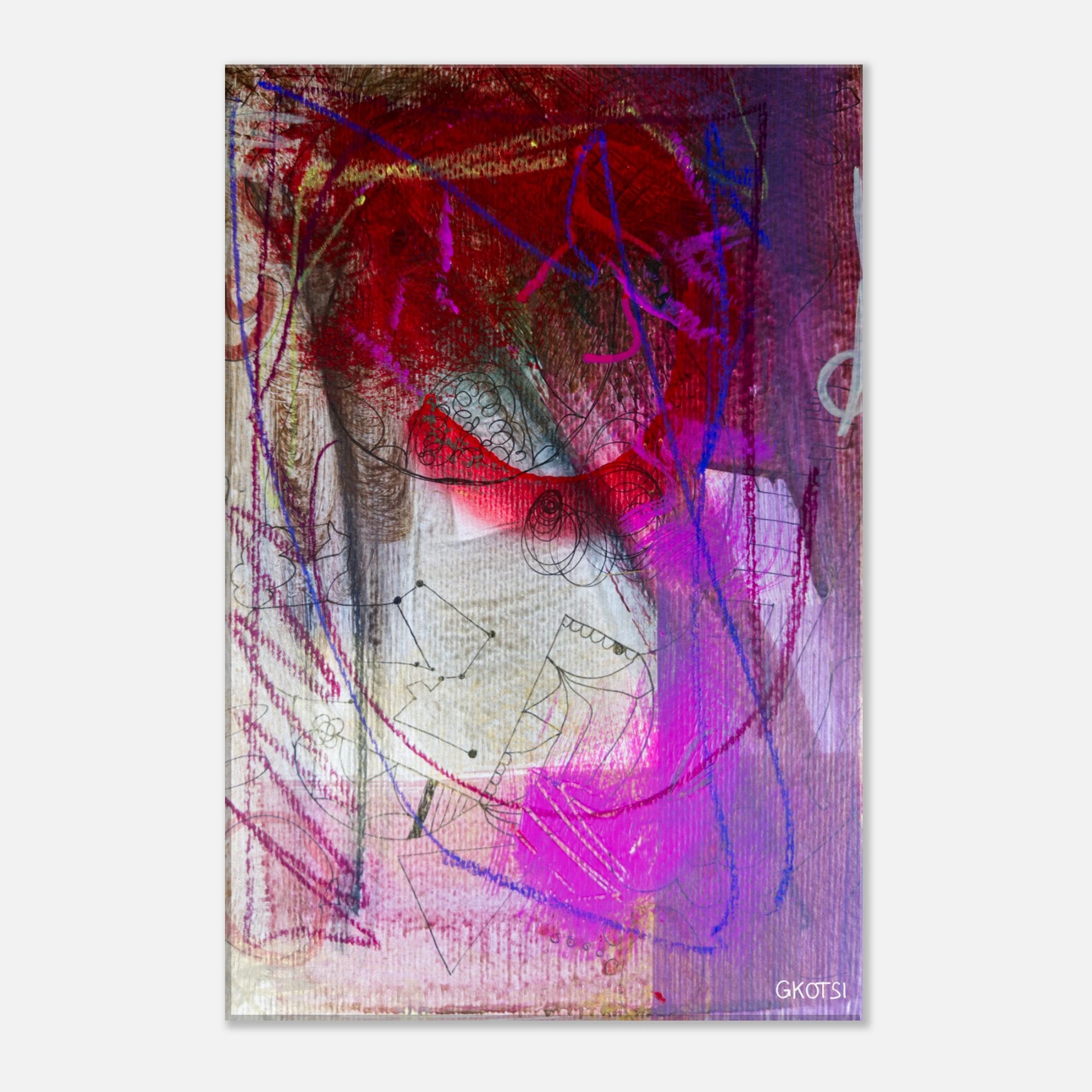 GROOVY canvas print close-up showing bold colors 