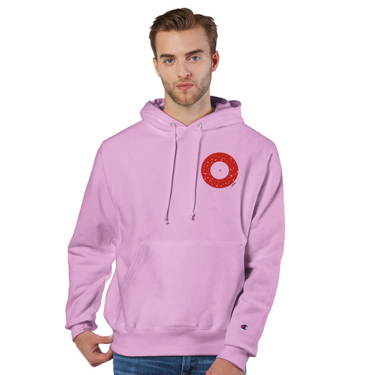 IN YOUR CENTER empowering design front view man wearing pink candy hoodie