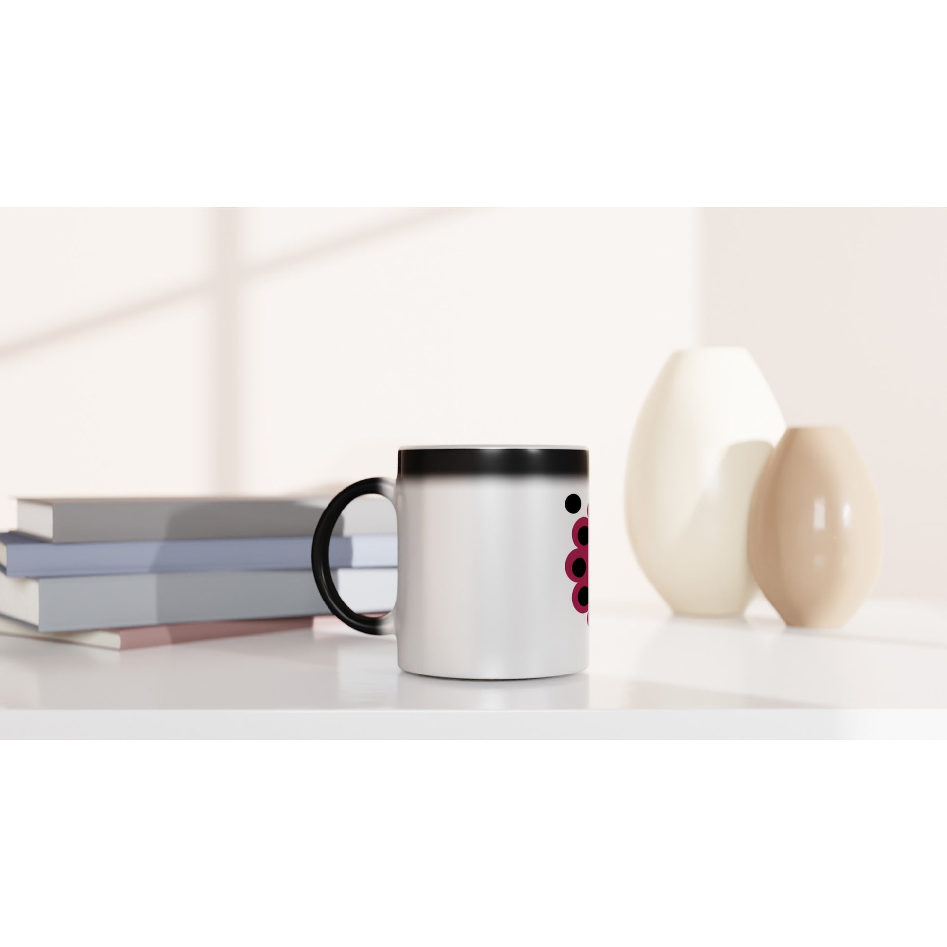 KNOWING Magic 11oz Ceramic Mug in office setting empowering design