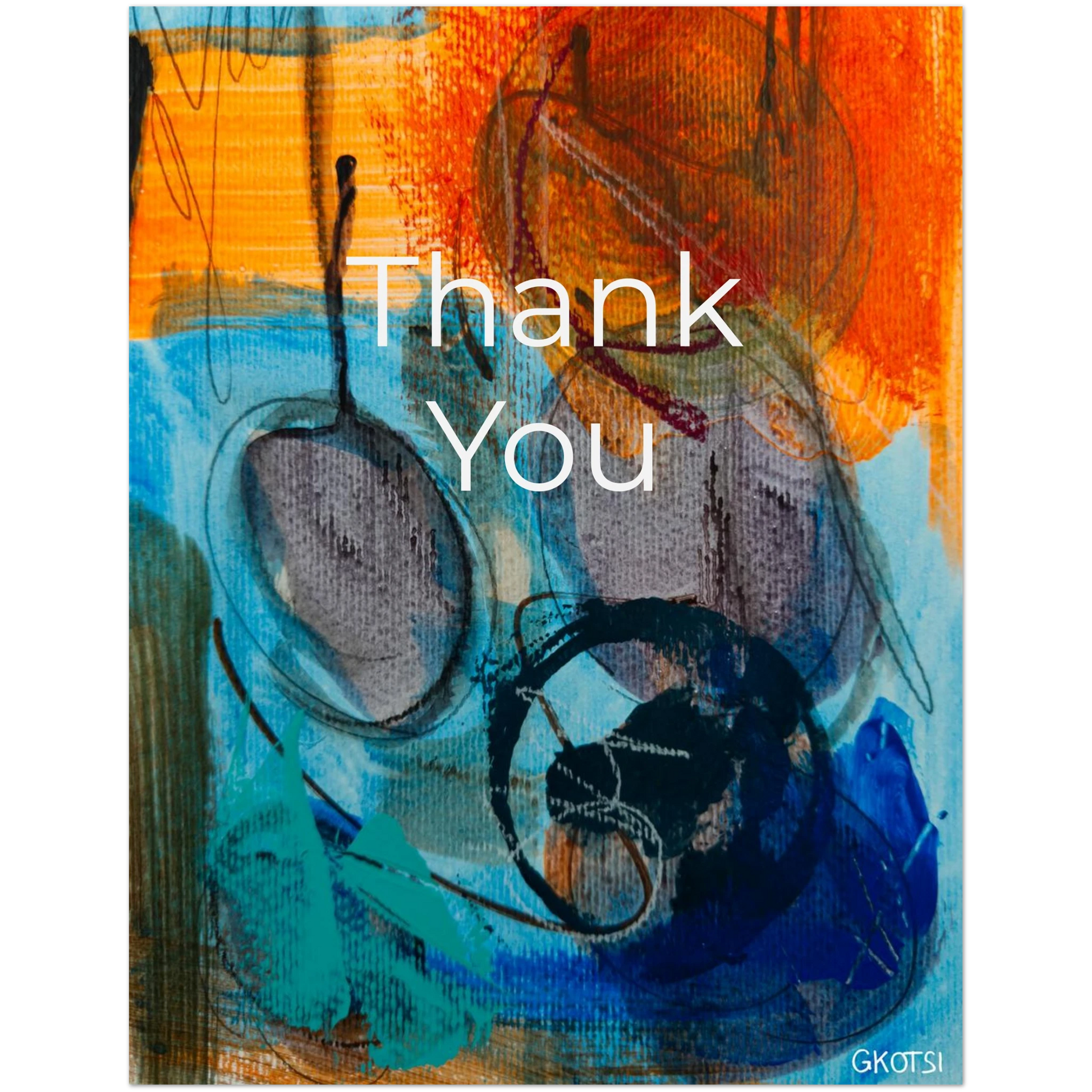 LIBERTY Thank You Post Cards full front view Mindful Quotes & Soul Notes