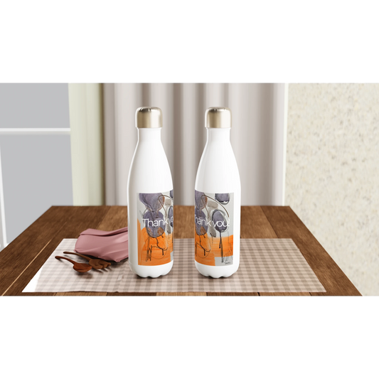 LIBERTY White Water Bottles on breakfast tray Mindful Quotes & Soul Notes