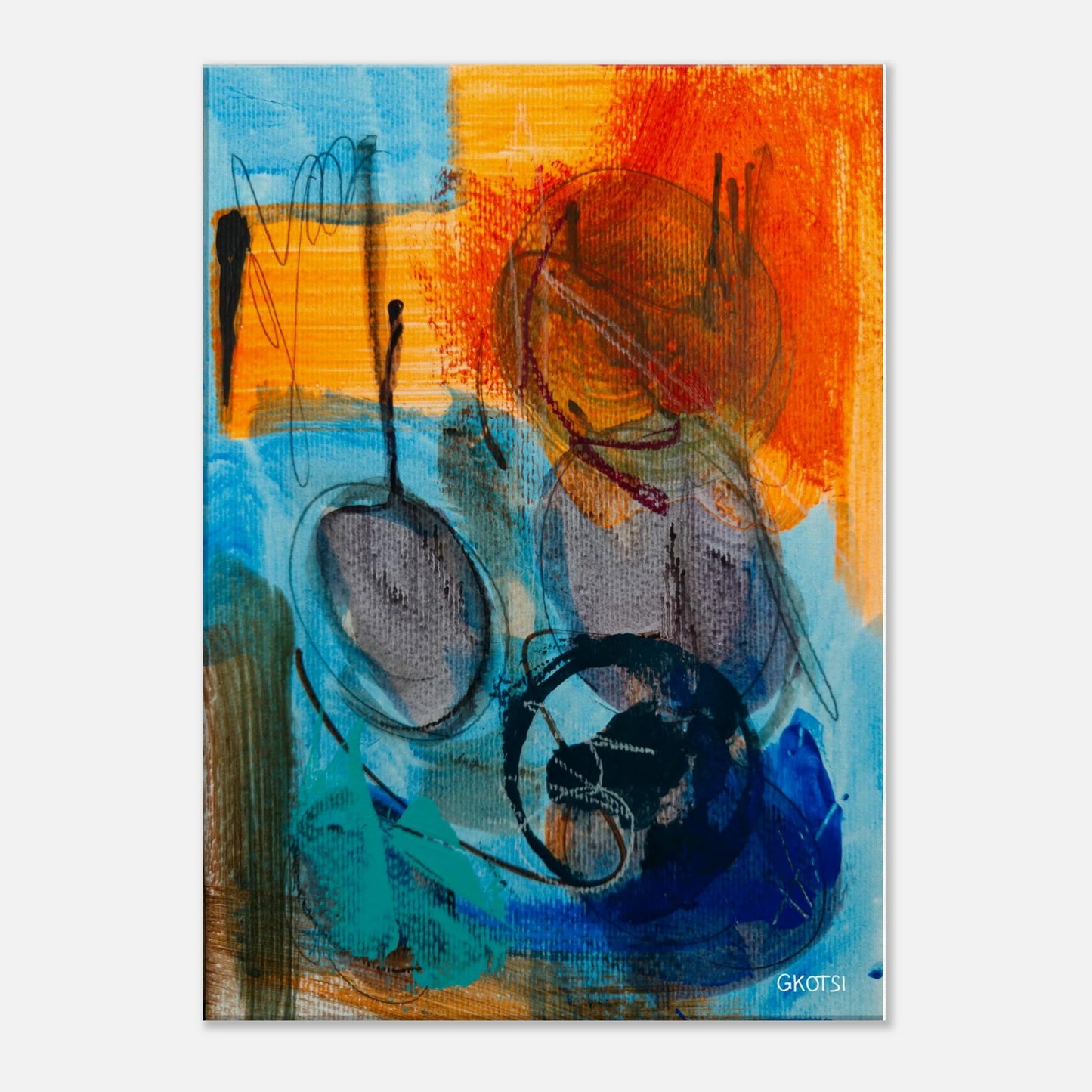 LIBERTY canvas print displayed on wall showing bold colors and liberating design