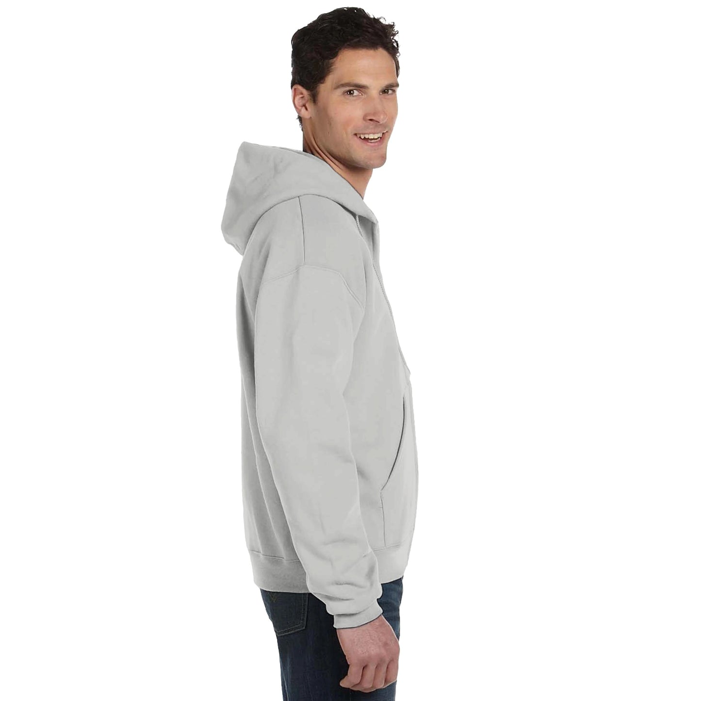 LOVE Eco-Friendly empowering design Hoodie side view man full shot